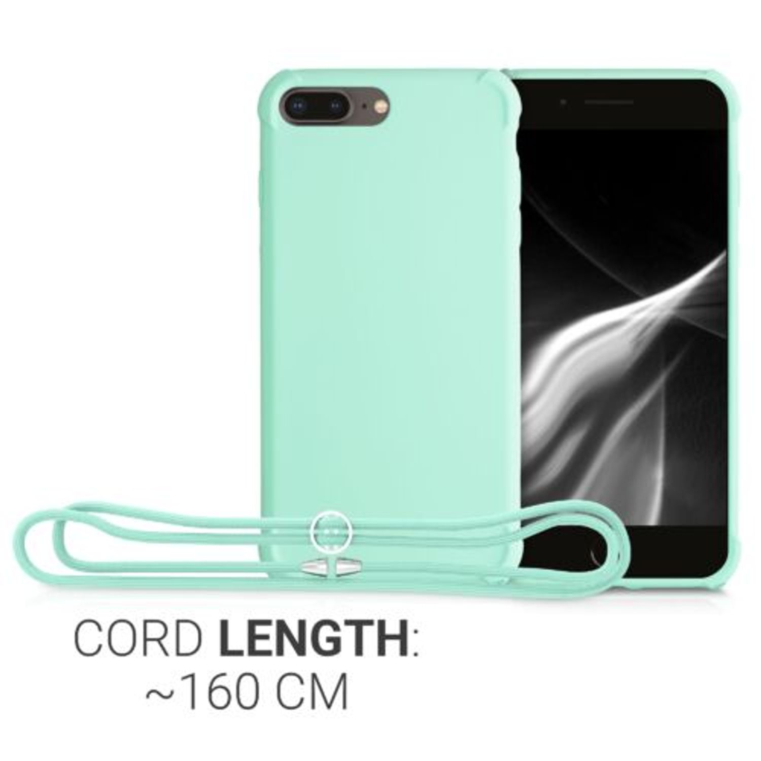 Husa pentru Apple iPhone 8 Plus/iPhone 7 Plus, Silicon, Verde, 49916.71 fotografia produsului View 4 L