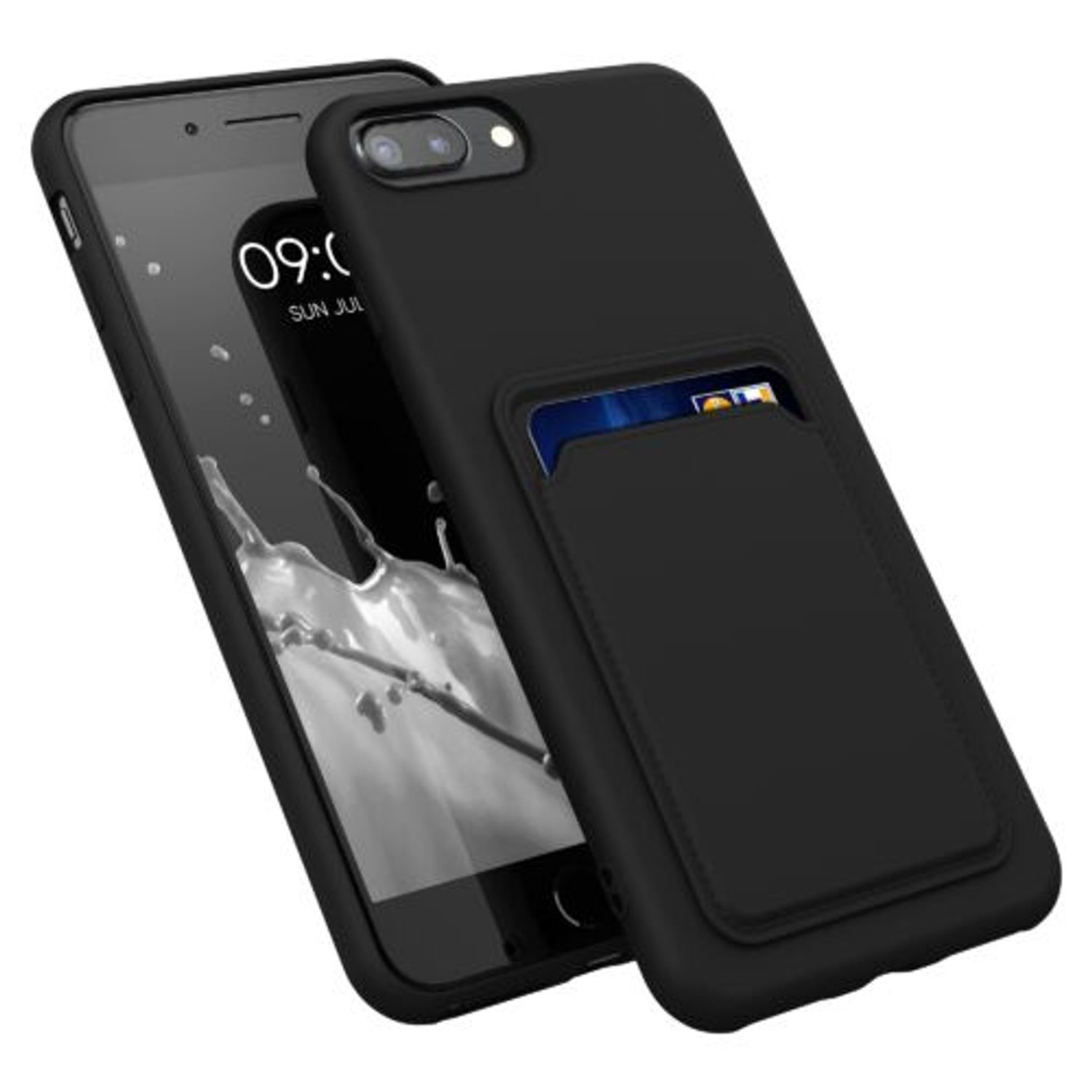 Husa pentru iPhone 8 Plus/iPhone 7 Plus, Silicon, Negru, 55118.01 fotografia produsului View 2 L