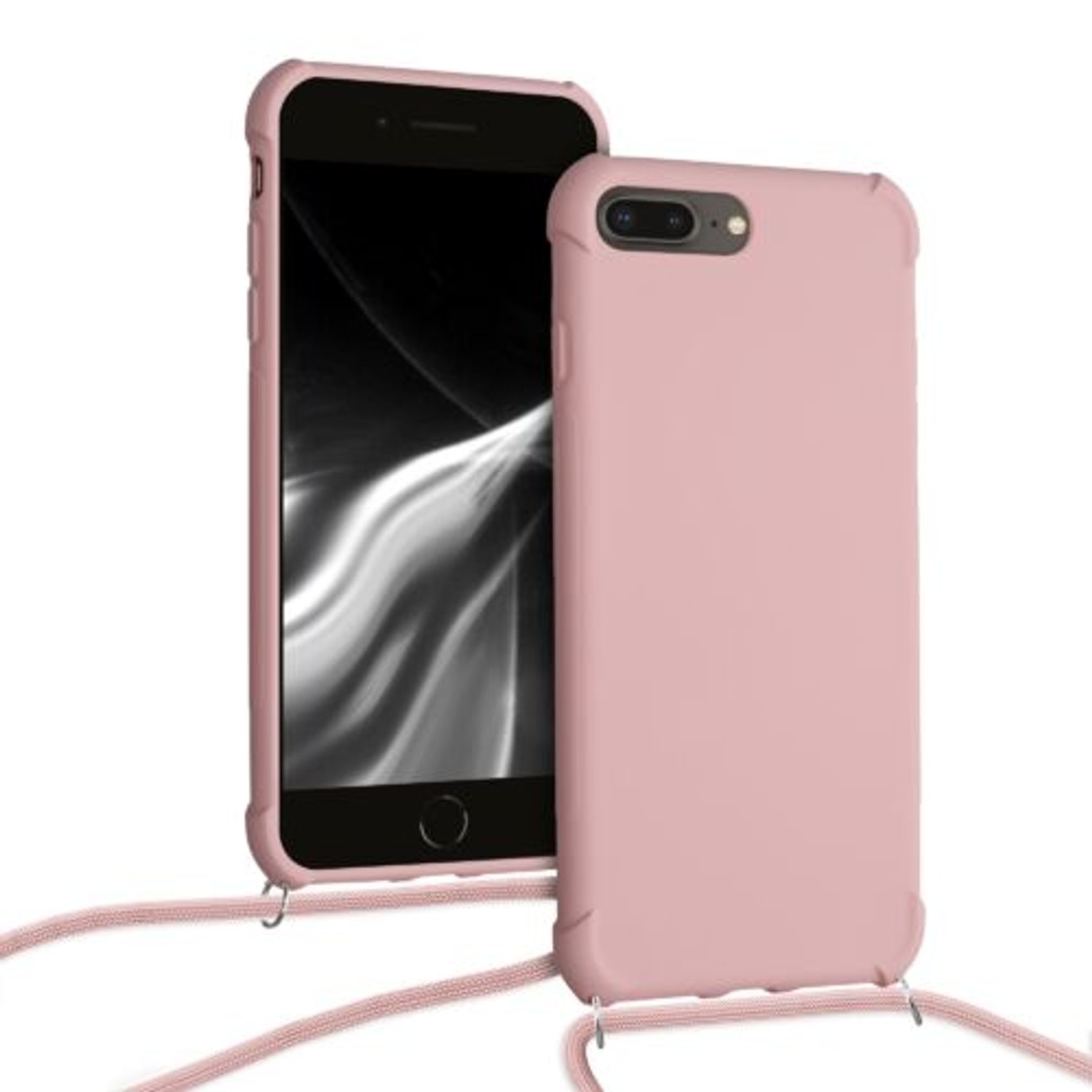 Husa pentru Apple iPhone 8 Plus/iPhone 7 Plus, Silicon, Roz, 49916.154 fotografia produsului View 5 L