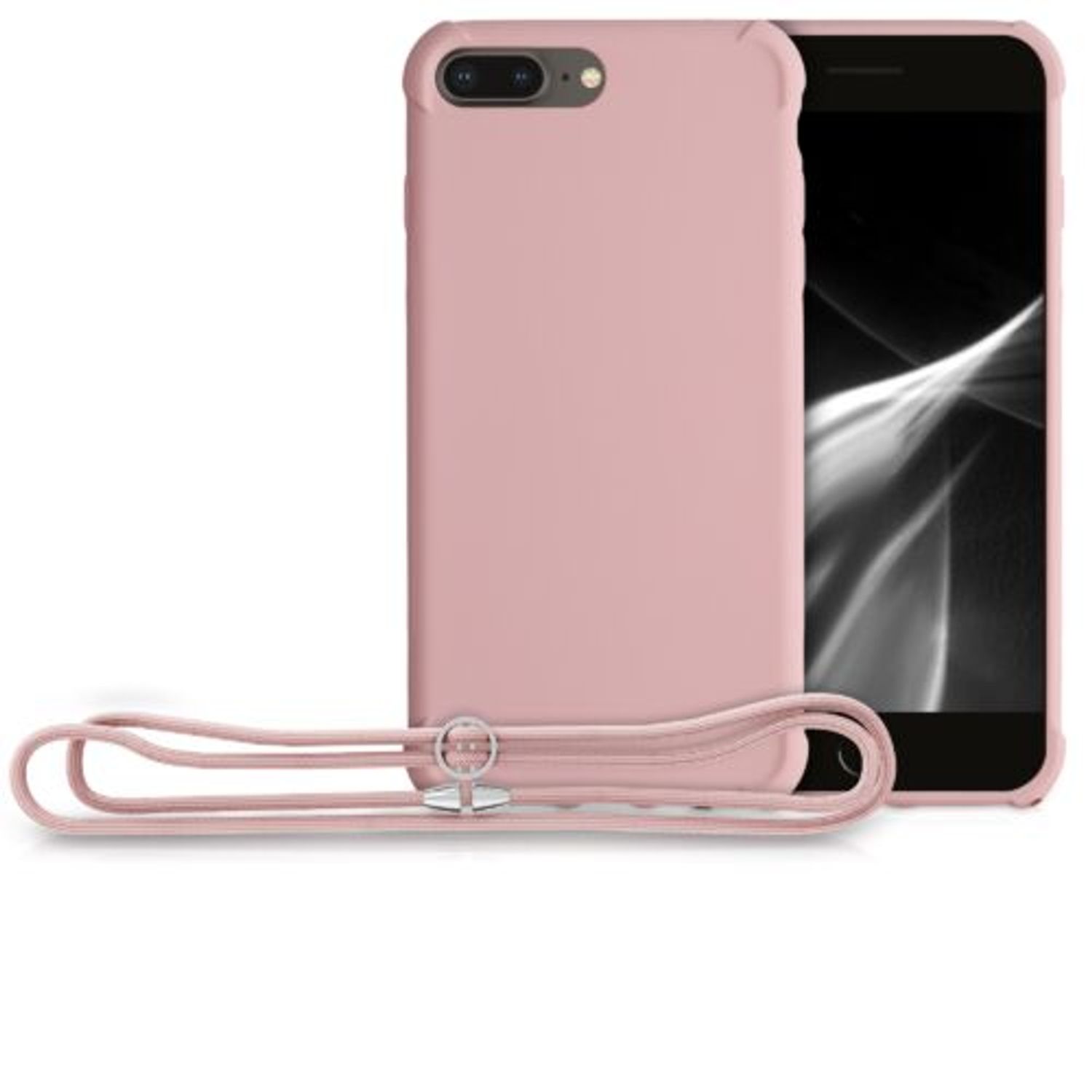 Husa pentru Apple iPhone 8 Plus/iPhone 7 Plus, Silicon, Roz, 49916.154 fotografia produsului View 8 L