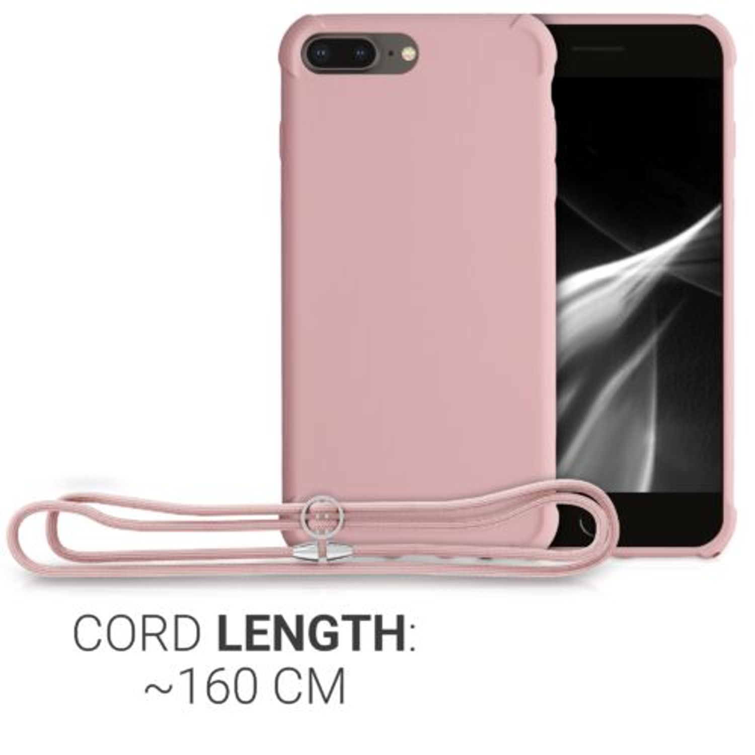 Husa pentru Apple iPhone 8 Plus/iPhone 7 Plus, Silicon, Roz, 49916.154 fotografia produsului View 4 L