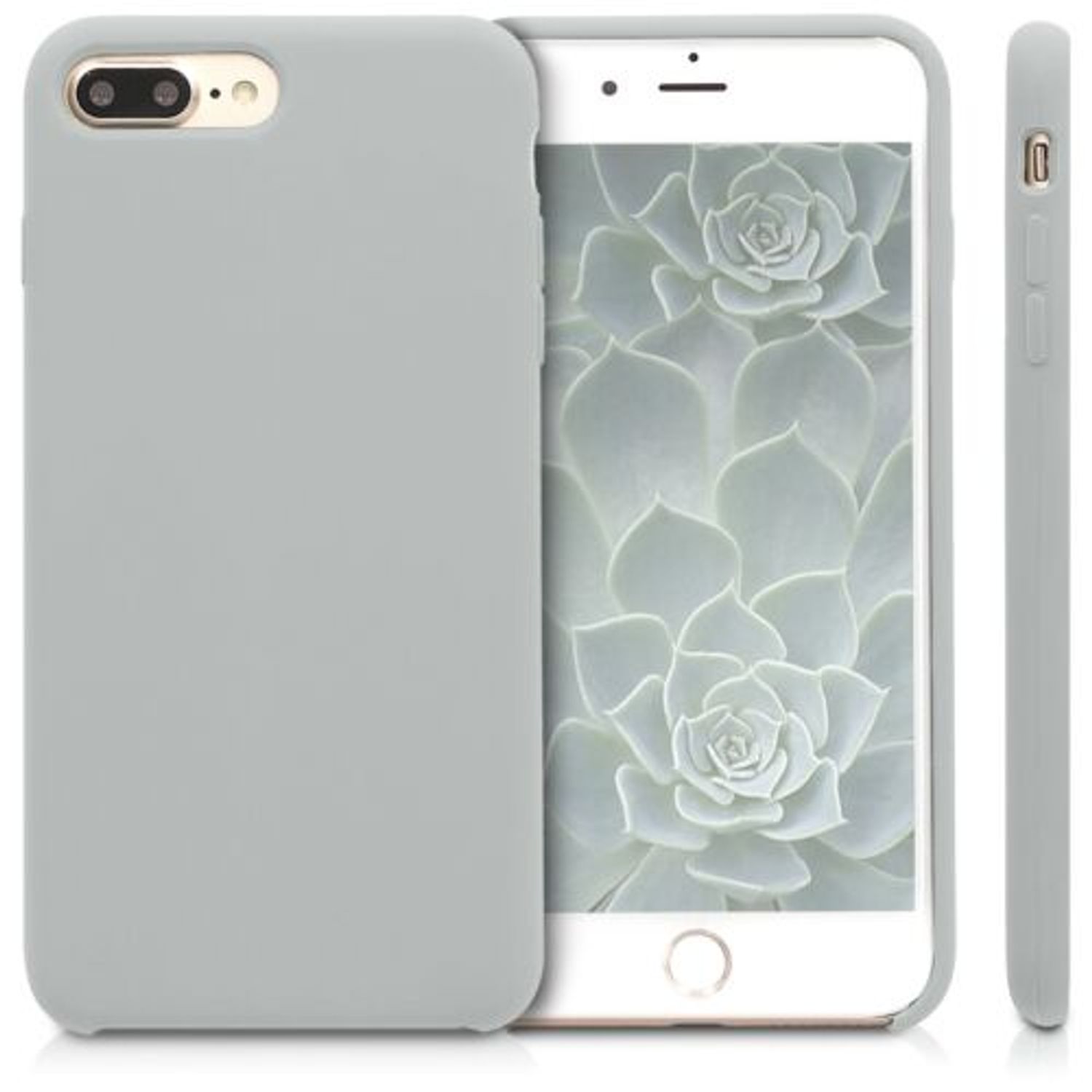 Husa pentru Apple iPhone 8 Plus/iPhone 7 Plus, Silicon, Gri, 40842.70 fotografia produsului View 2 L