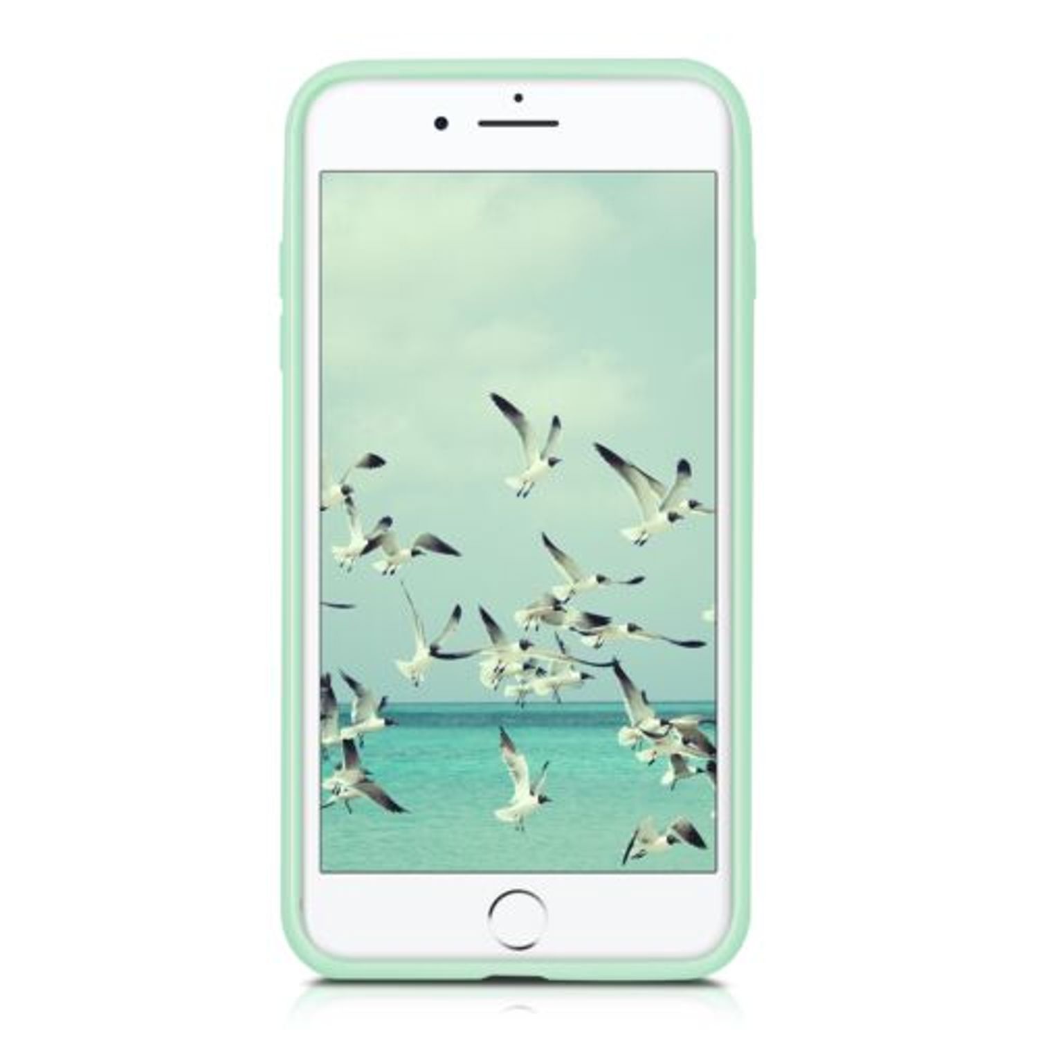 Husa pentru Apple iPhone 8 Plus/iPhone 7 Plus, Silicon, Verde, 39499.71 fotografia produsului View 3 L