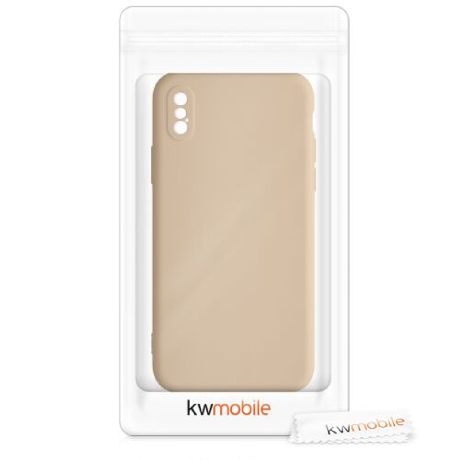 Husa pentru iPhone X/iPhone XS, Silicon, Crem, 49982.154 fotografia produsului View 7 L