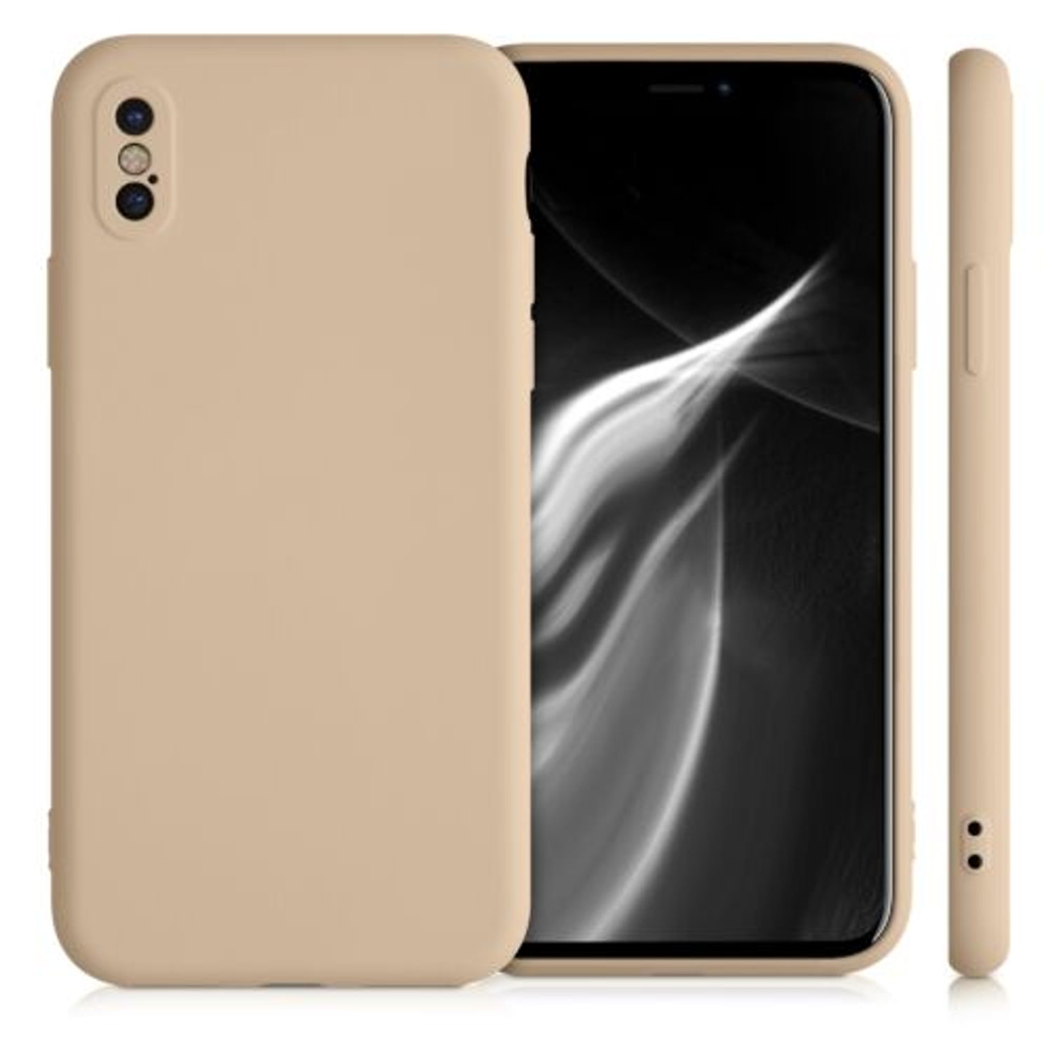 Husa pentru iPhone X/iPhone XS, Silicon, Crem, 49982.154 fotografia produsului View 2 L
