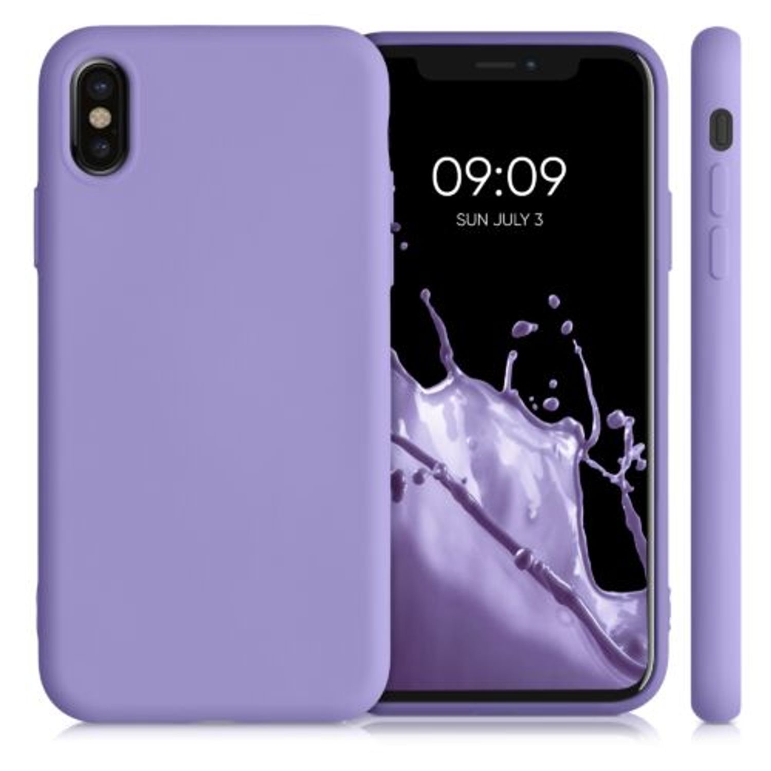 Husa pentru iPhone X/iPhone XS, Silicon, Mov, 49982.222 fotografia produsului View 2 L