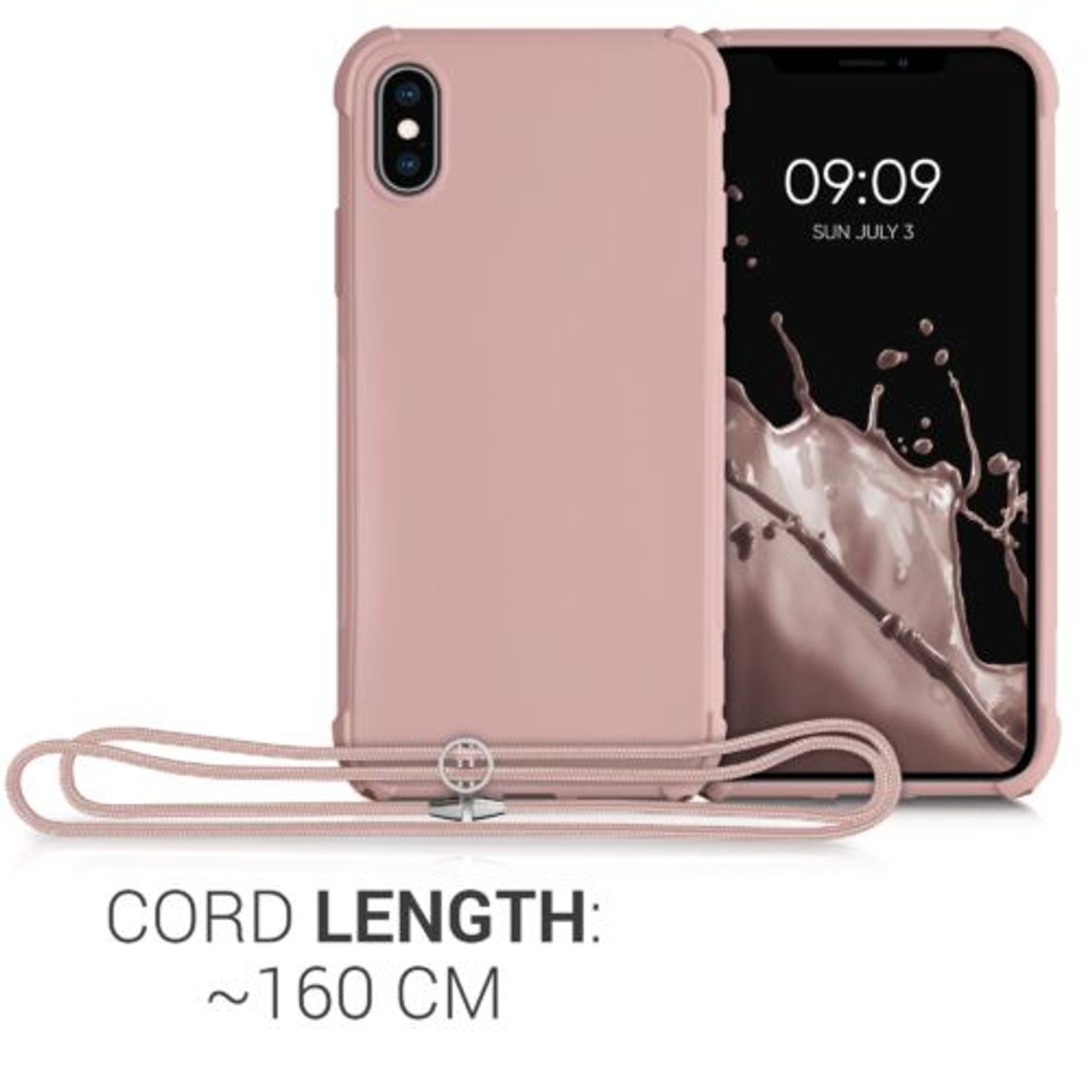 Husa pentru iPhone X/iPhone XS, Silicon, Roz, 49915.154 fotografia produsului View 2 L