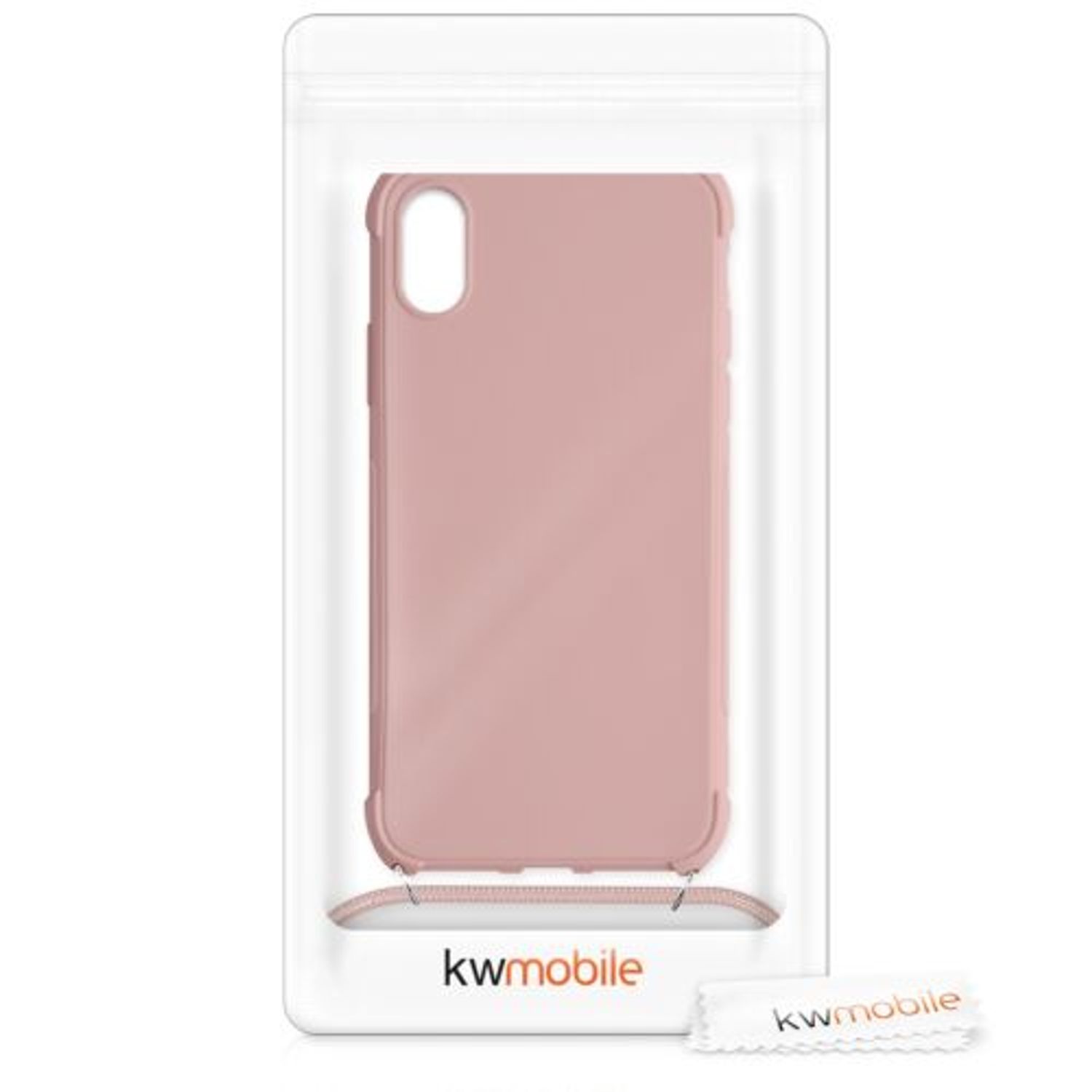 Husa pentru iPhone X/iPhone XS, Silicon, Roz, 49915.154 fotografia produsului View 5 L