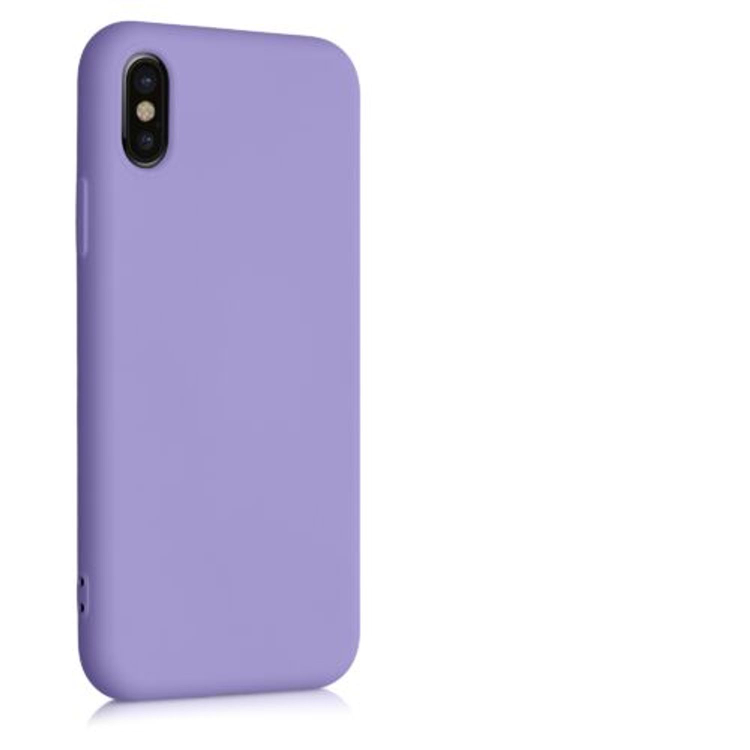 Husa pentru iPhone X/iPhone XS, Silicon, Mov, 49982.222 fotografia produsului View 9 L