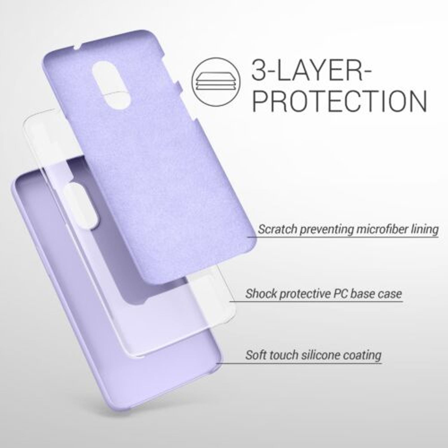 Husa pentru OnePlus 6T, Silicon, Mov, 46316.139 fotografia produsului View 3 L
