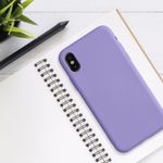 Husa pentru iPhone X/iPhone XS, Silicon, Mov, 49982.222 fotografia produsului View 3 S
