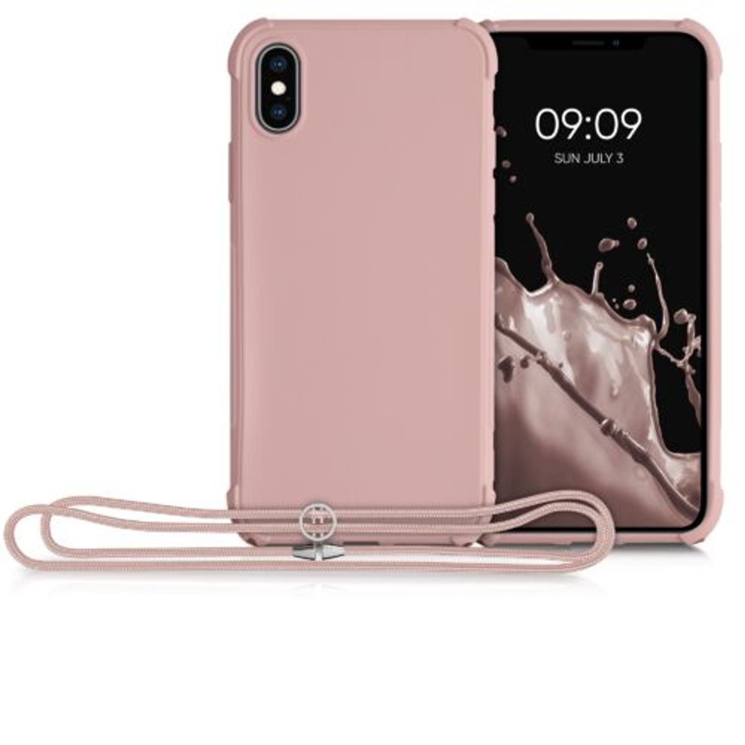Husa pentru iPhone X/iPhone XS, Silicon, Roz, 49915.154 fotografia produsului View 6 L