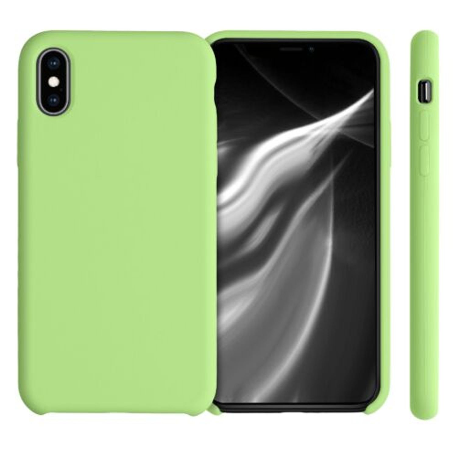 Husa pentru iPhone X/iPhone XS, Silicon, Verde, 46313.214 fotografia produsului View 2 L