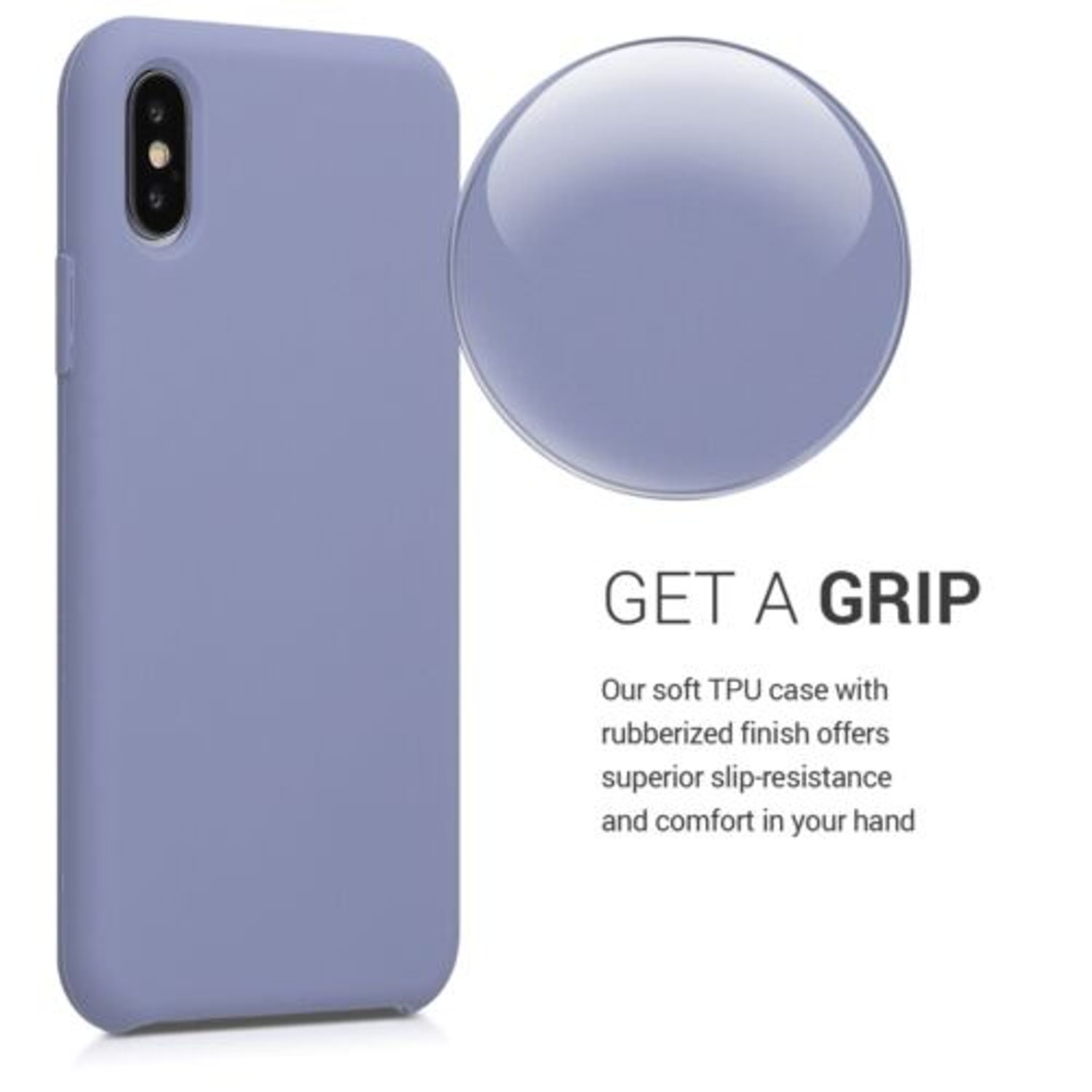 Husa pentru Apple iPhone X/iPhone XS, Silicon, Mov, 46313.130 fotografia produsului View 3 L