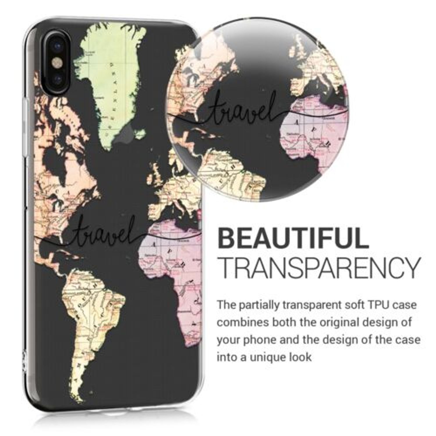 Husa pentru Apple iPhone X/iPhone XS, Silicon, Multicolor, 42493.08 fotografia produsului View 4 L
