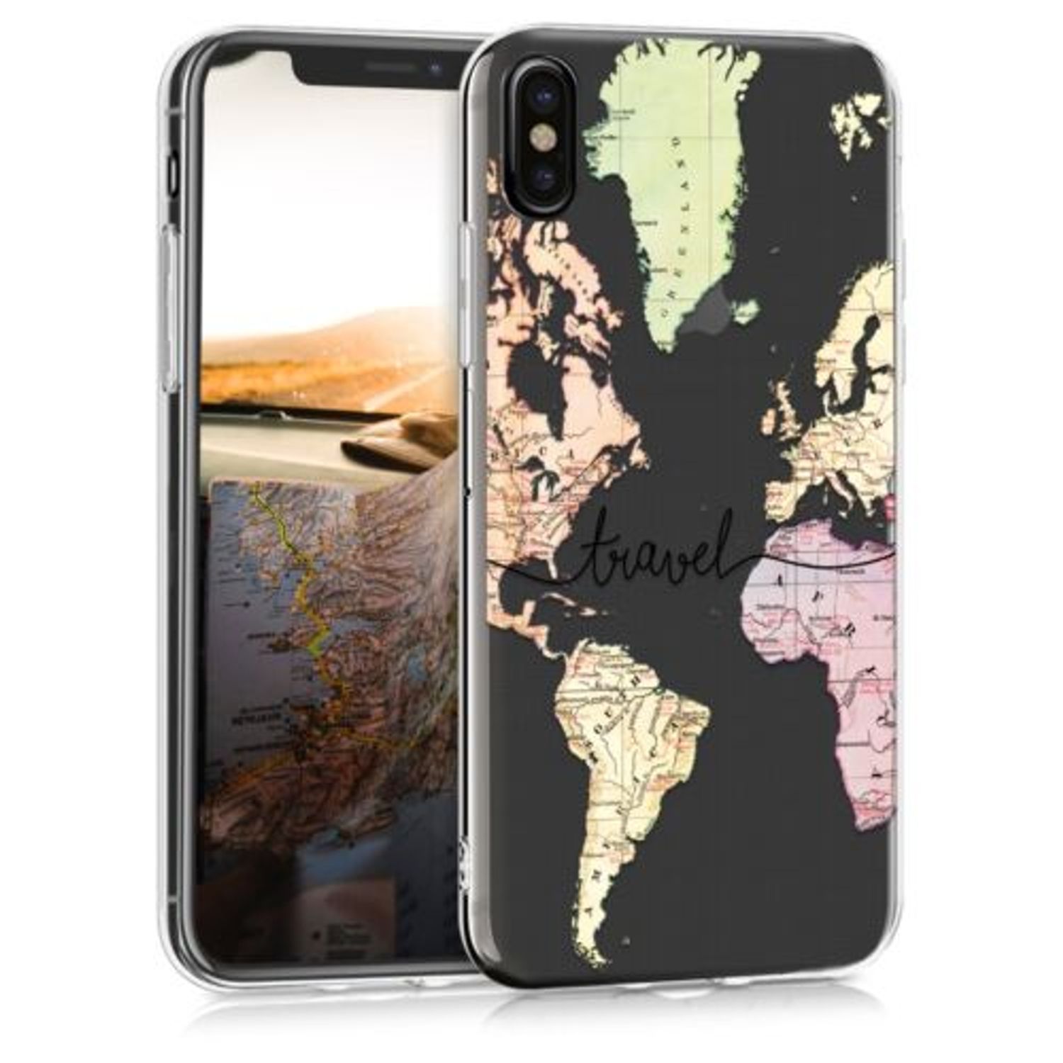 Husa pentru Apple iPhone X/iPhone XS, Silicon, Multicolor, 42493.08 fotografia produsului