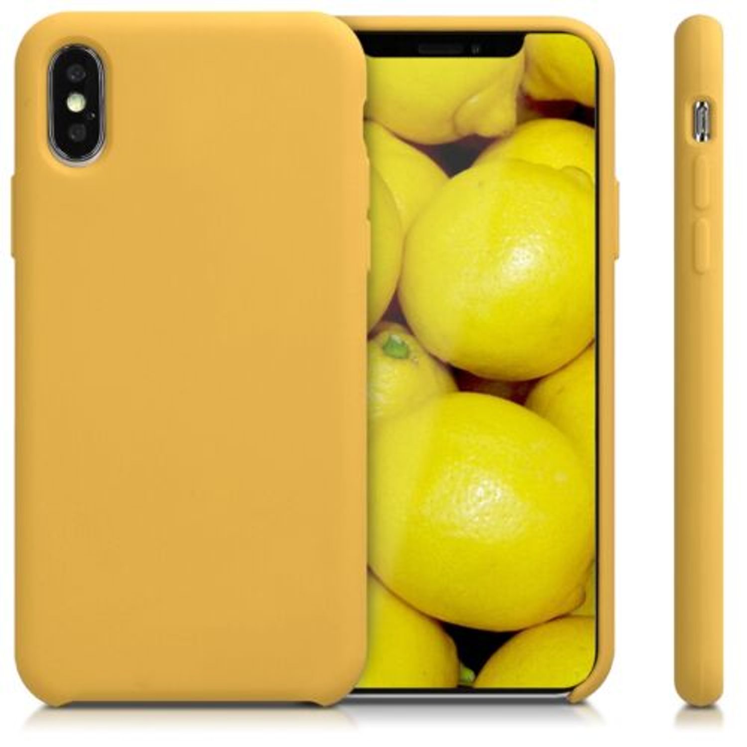 Husa pentru Apple iPhone X/iPhone XS, Silicon, Galben, 46313.143 fotografia produsului View 2 L