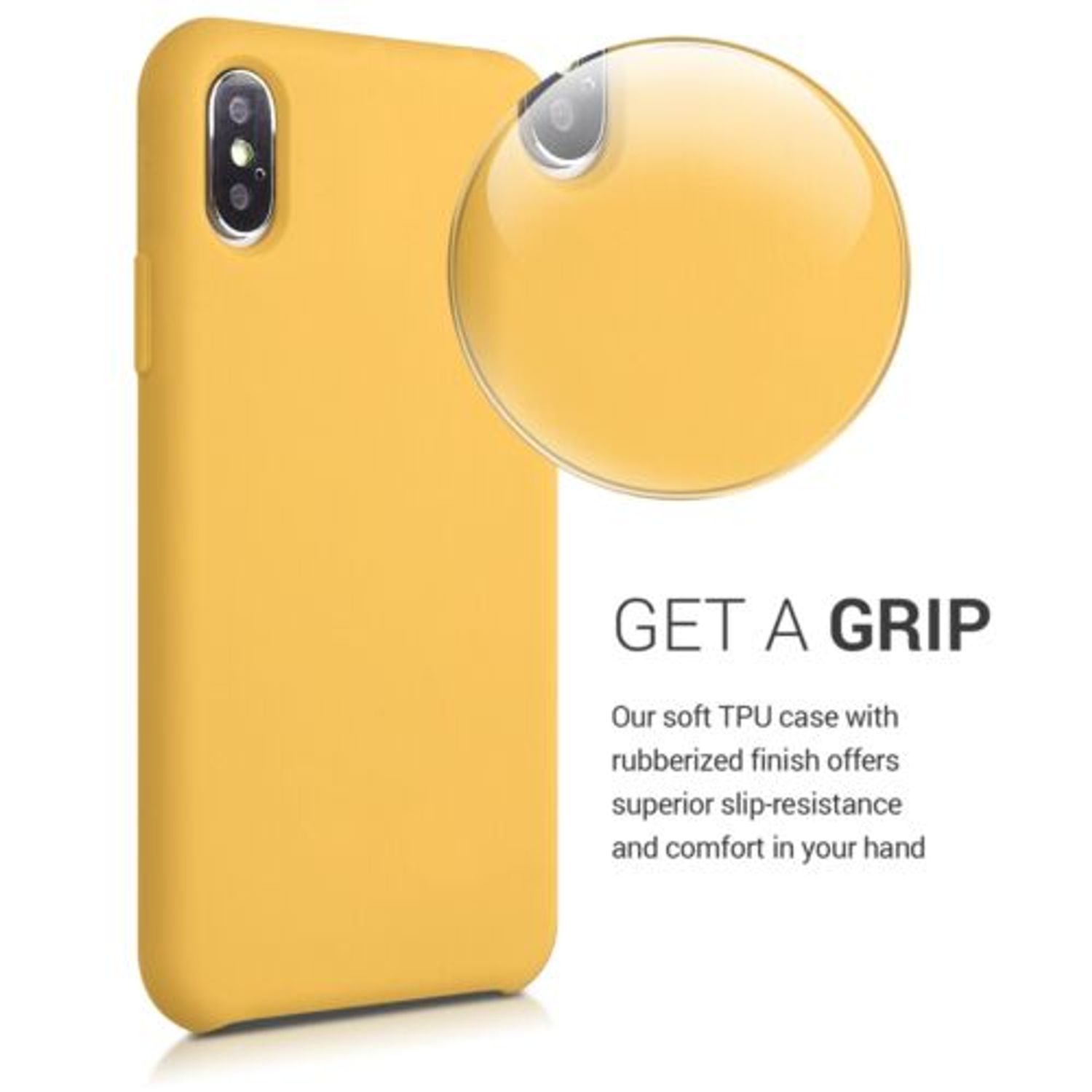 Husa pentru Apple iPhone X/iPhone XS, Silicon, Galben, 46313.143 fotografia produsului View 4 L
