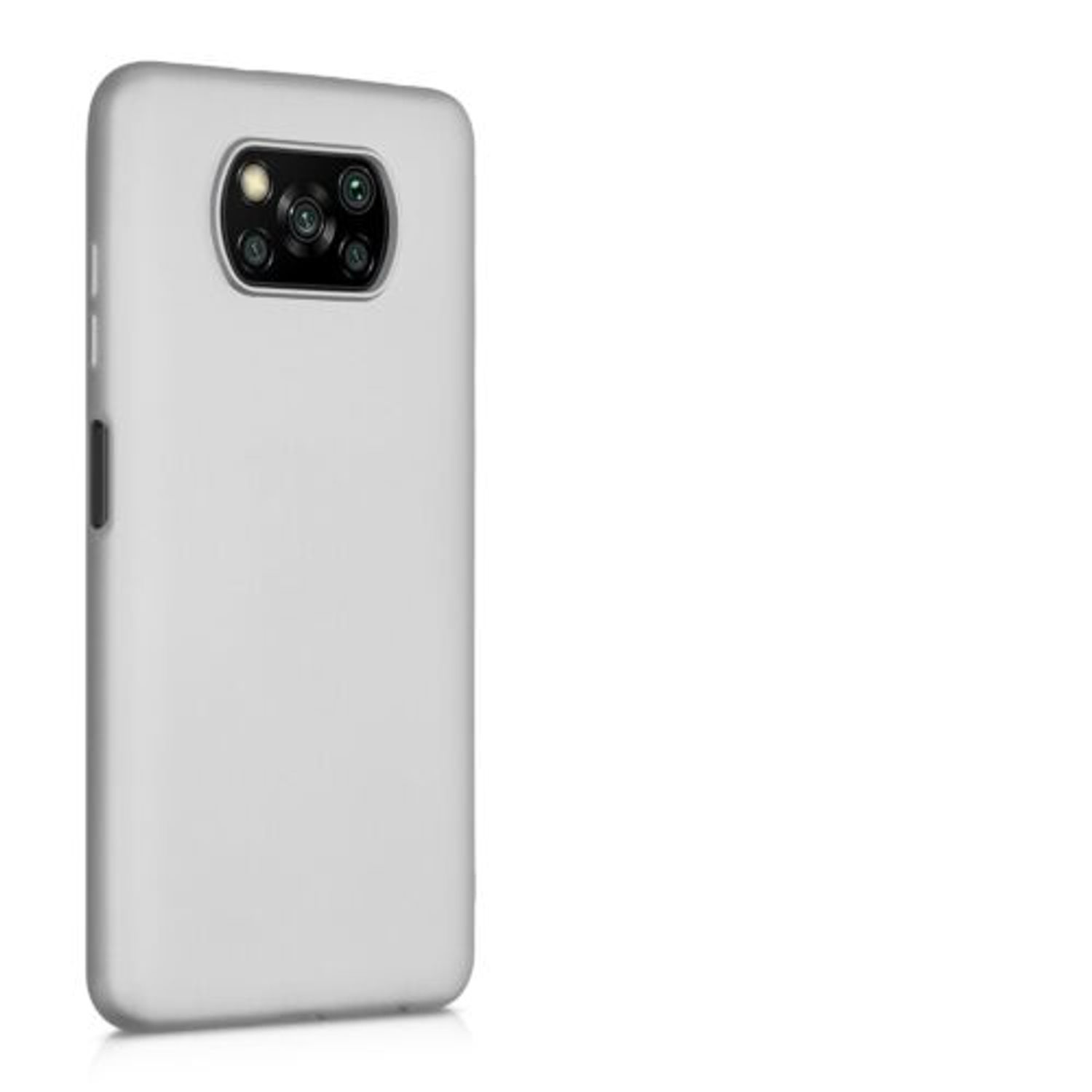 Husa pentru Xiaomi Poco X3 (NFC)/Poco X3 Pro, Silicon, Silver, 53483.67 fotografia produsului View 8 L
