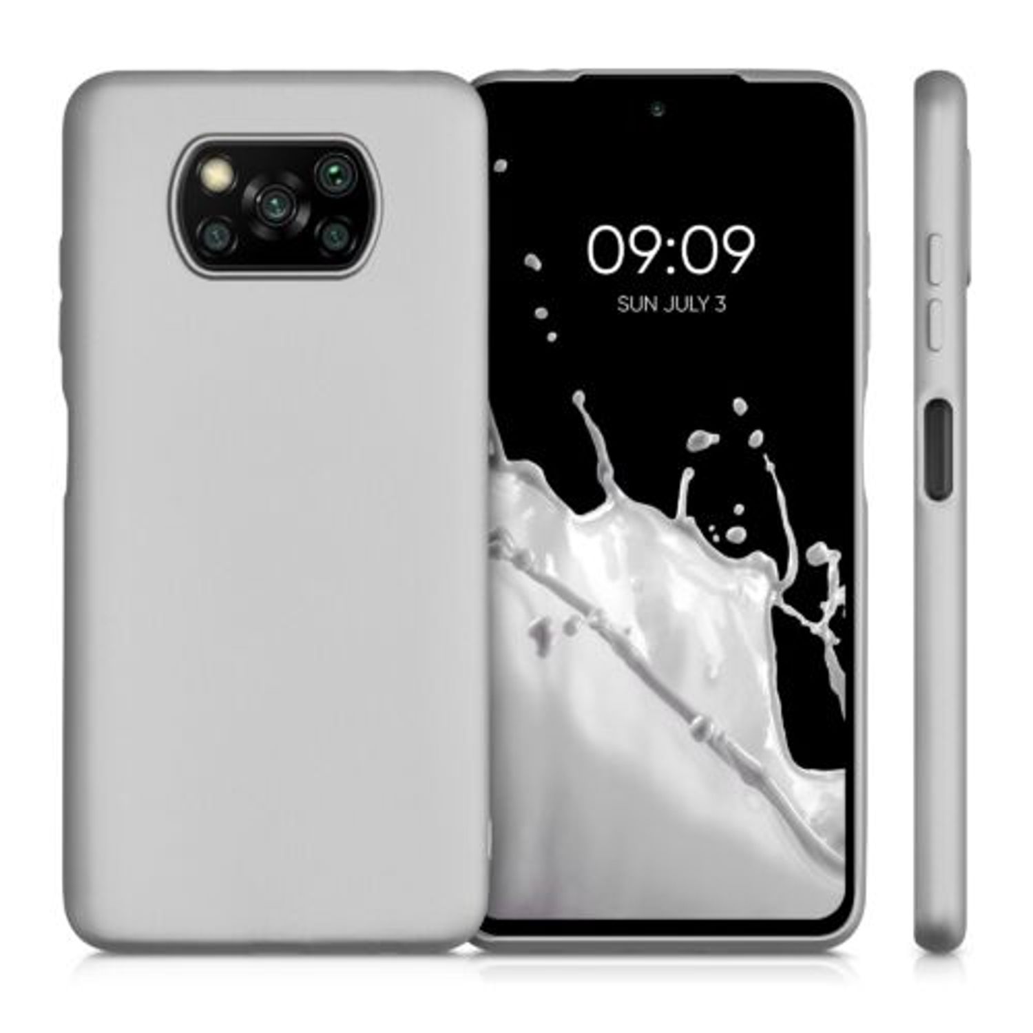 Husa pentru Xiaomi Poco X3 (NFC)/Poco X3 Pro, Silicon, Silver, 53483.67 fotografia produsului View 2 L