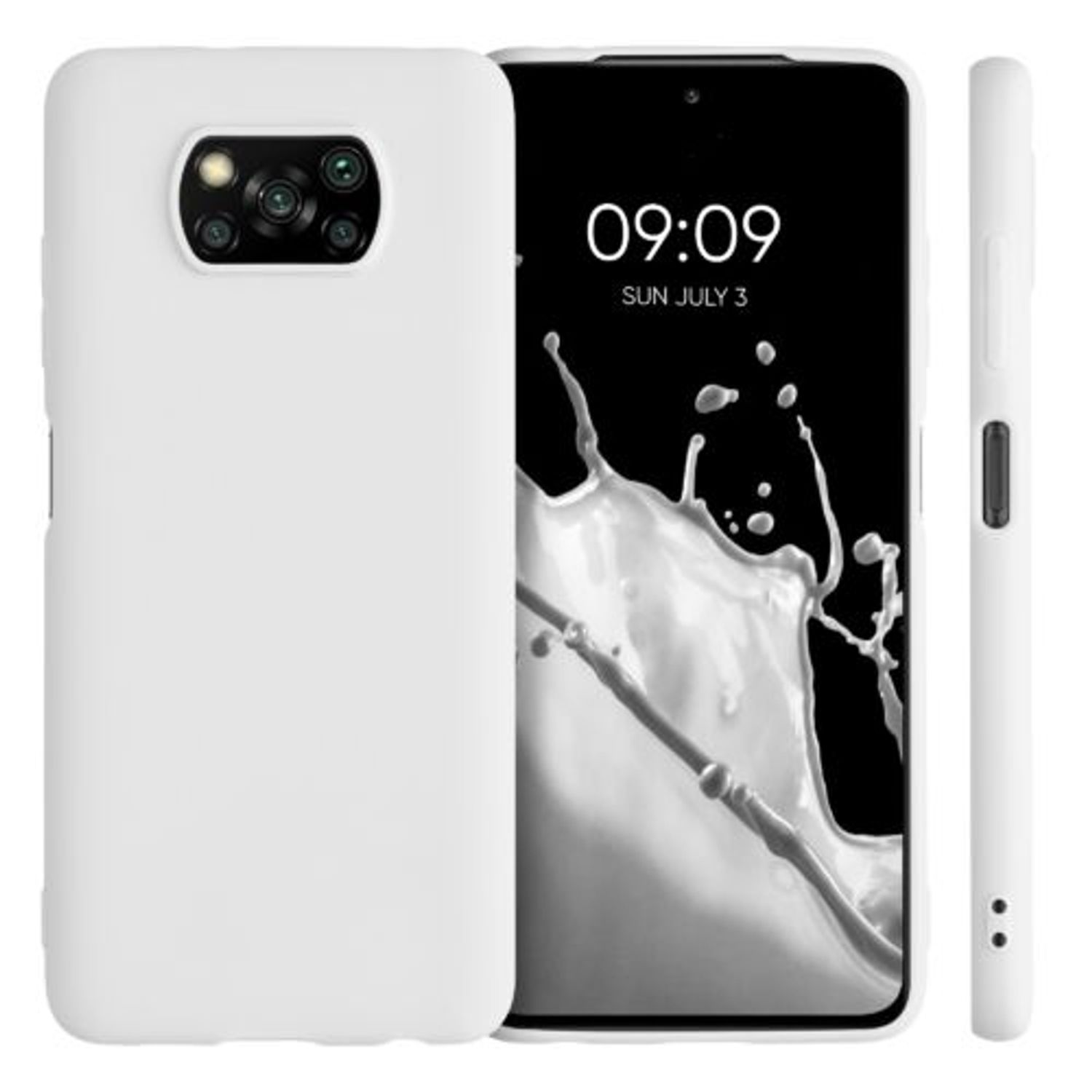 Husa pentru Xiaomi Poco X3 (NFC)/Poco X3 Pro, Silicon, Alb, 53482.48 fotografia produsului View 2 L