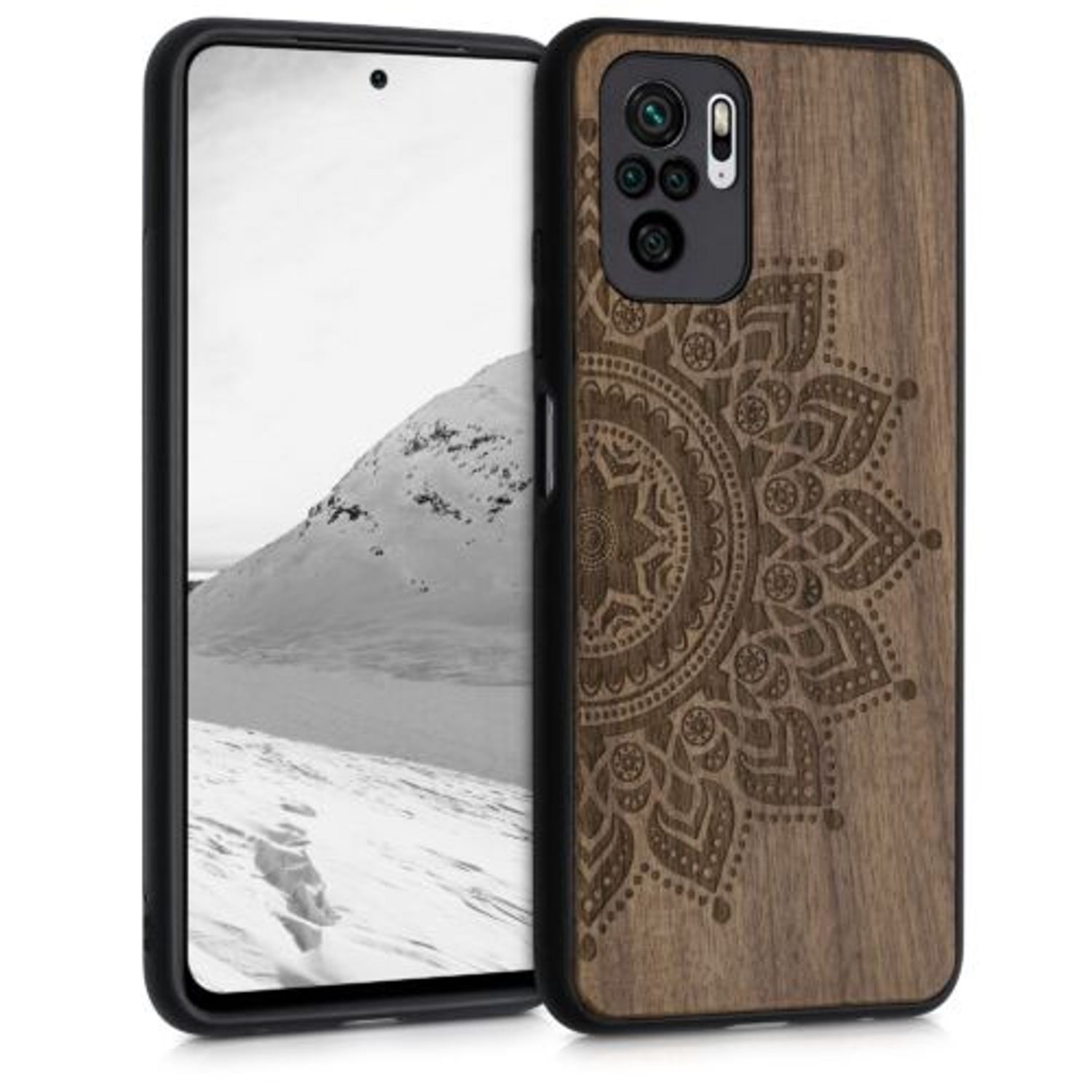 Husa pentru Xiaomi Redmi Note 10/Redmi Note 10S, Lemn, Maro, 54548.01 fotografia produsului