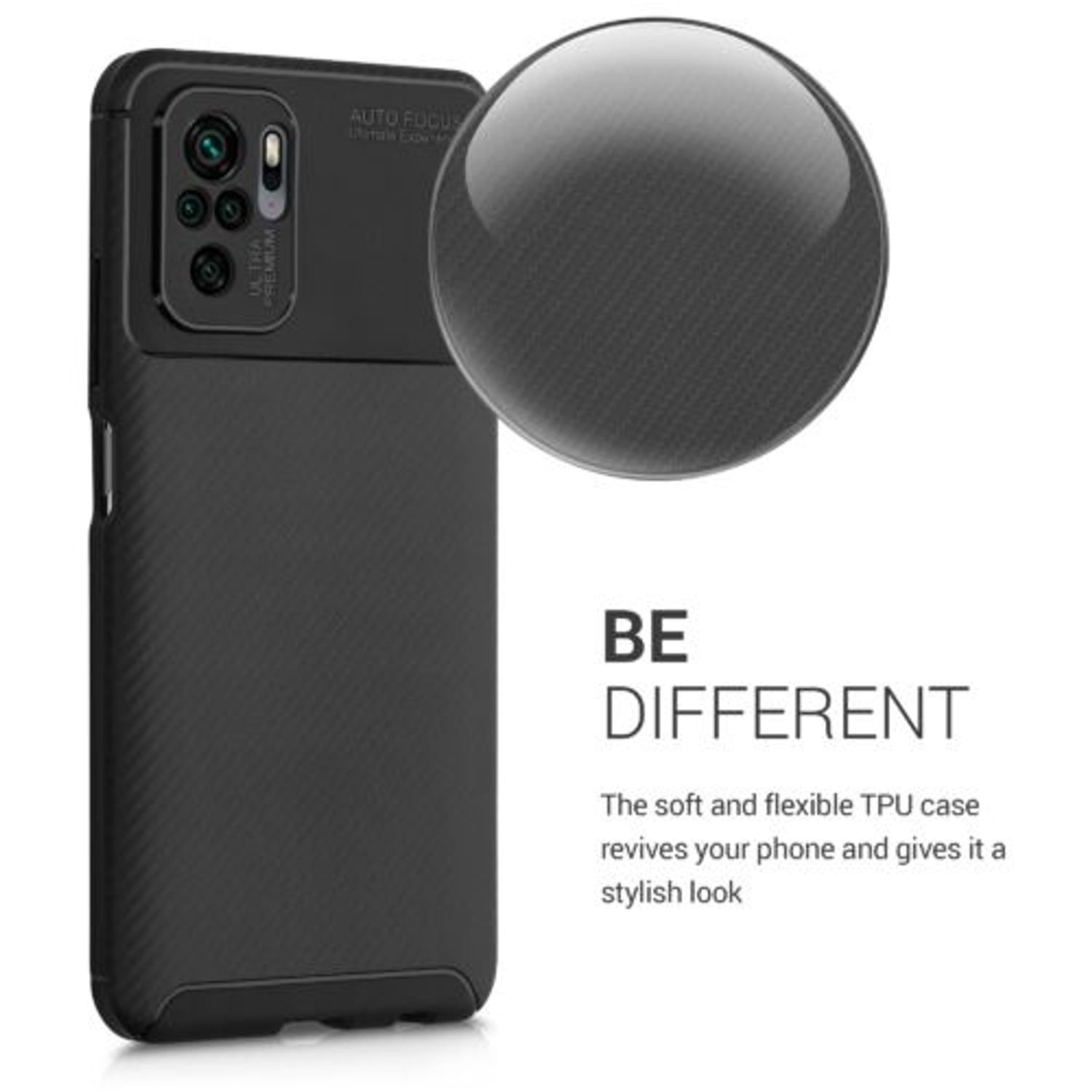 Husa pentru Xiaomi Redmi Note 10/Redmi Note 10S, Silicon, Negru, 55256.01 fotografia produsului View 4 L