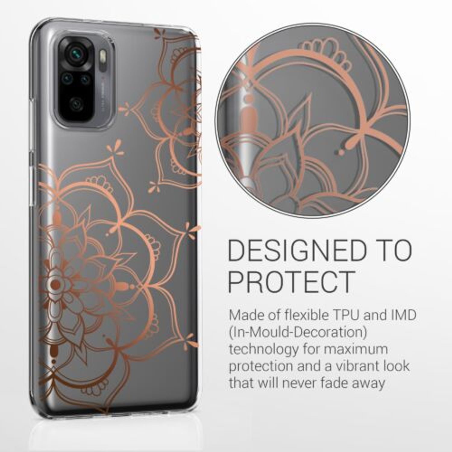 Husa pentru Xiaomi Redmi Note 10/Redmi Note 10S, Silicon, Rose Gold, 54549.01 fotografia produsului View 19 L