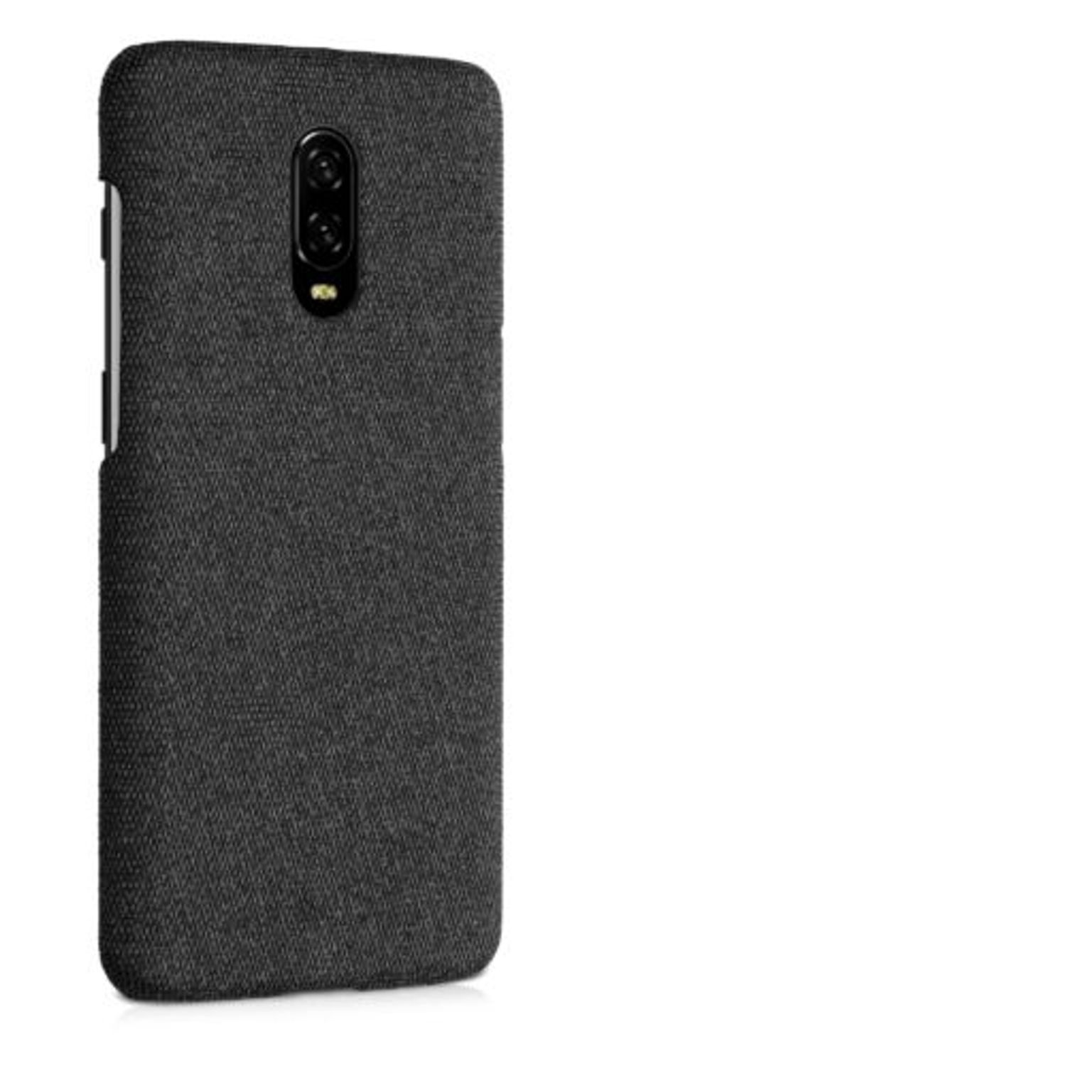 Husa pentru OnePlus 6T, Textil, Gri, 55763.19 fotografia produsului View 8 L
