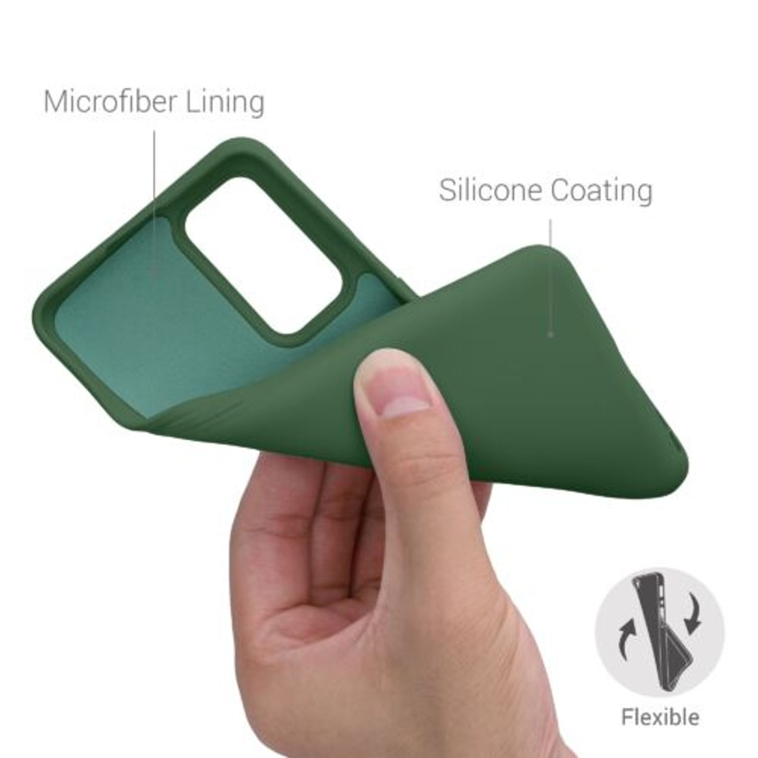 Husa pentru OnePlus 9, Silicon, Verde, 55348.80 fotografia produsului View 4 L