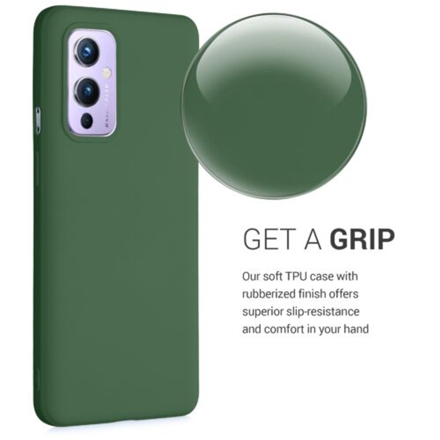 Husa pentru OnePlus 9, Silicon, Verde, 55348.80 fotografia produsului View 5 L