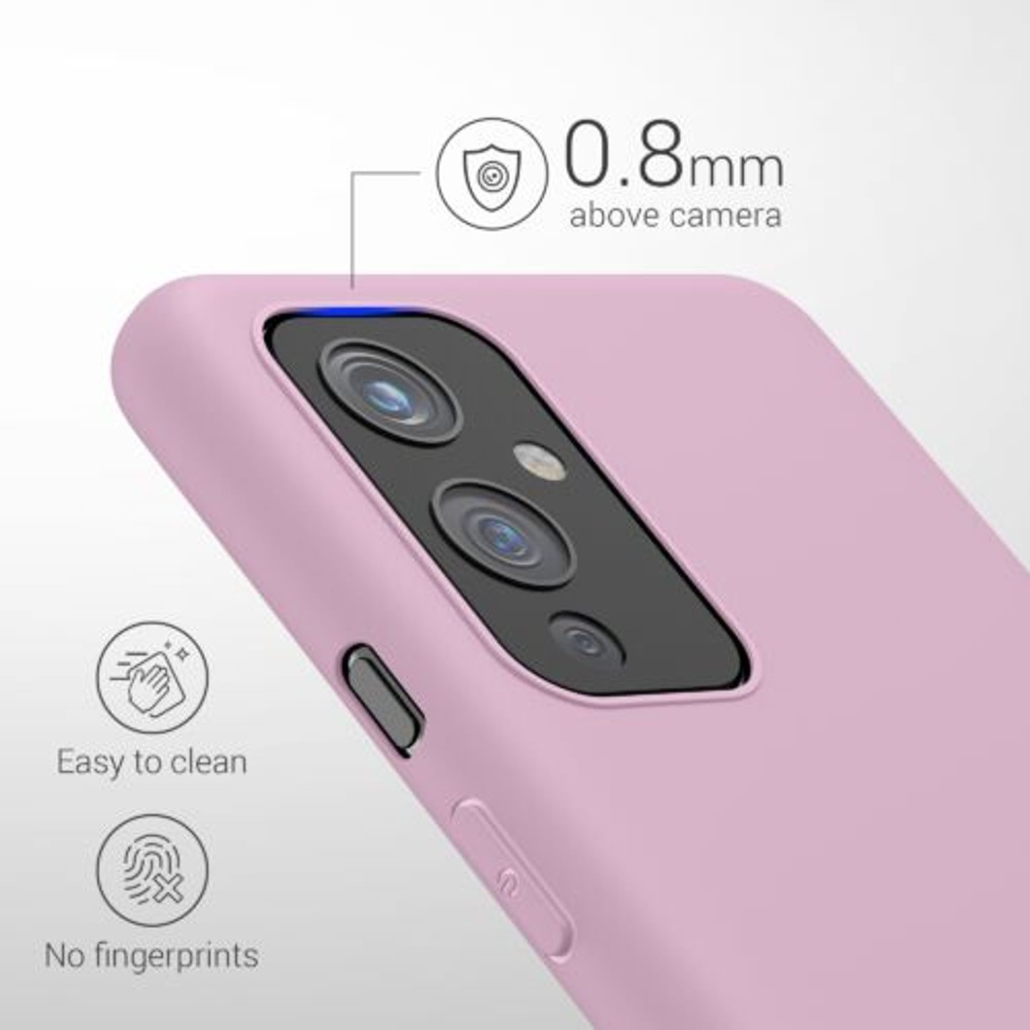 Husa pentru OnePlus 9, Silicon, Roz, 55726.52 fotografia produsului View 4 L
