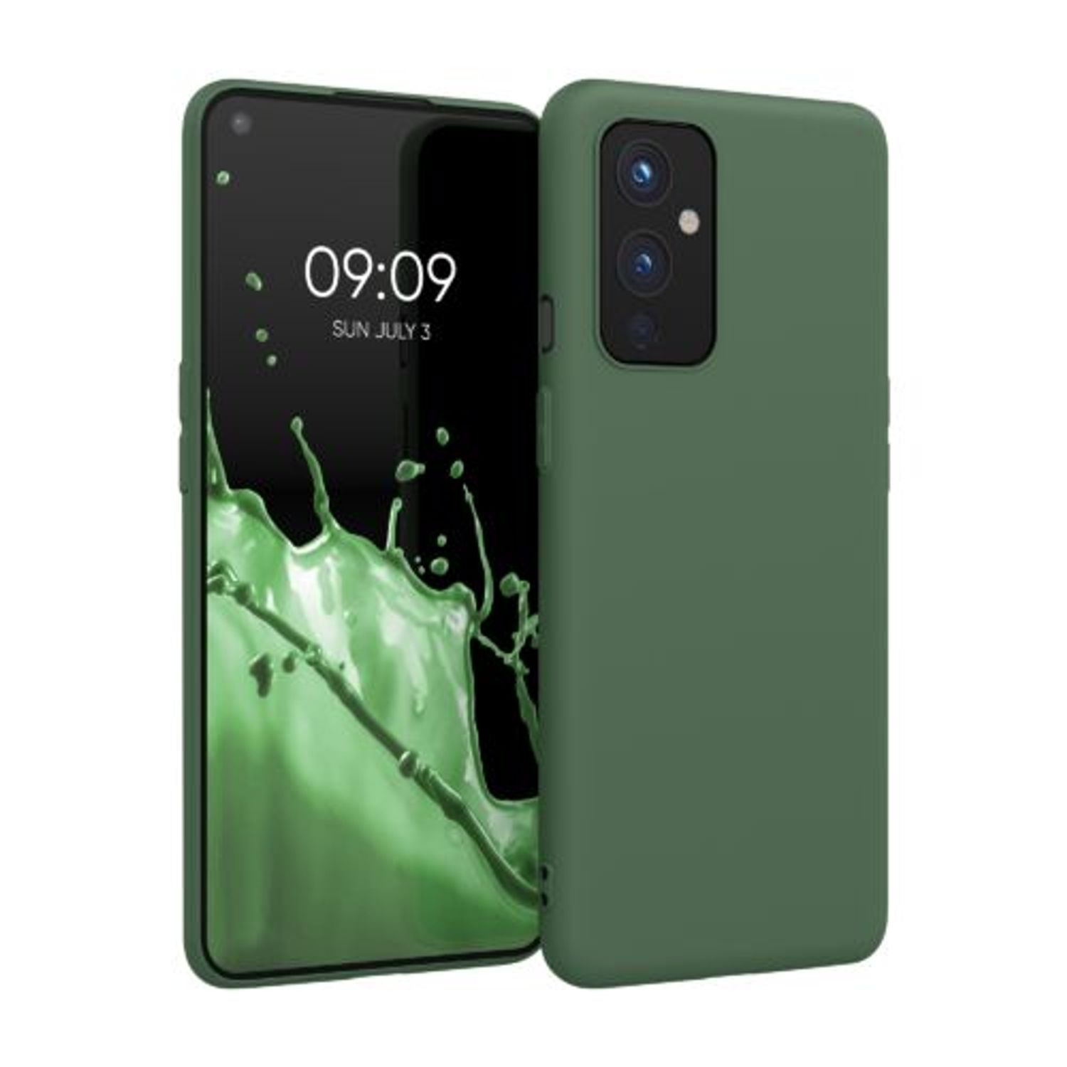 Husa pentru OnePlus 9, Silicon, Verde, 55726.80 fotografia produsului