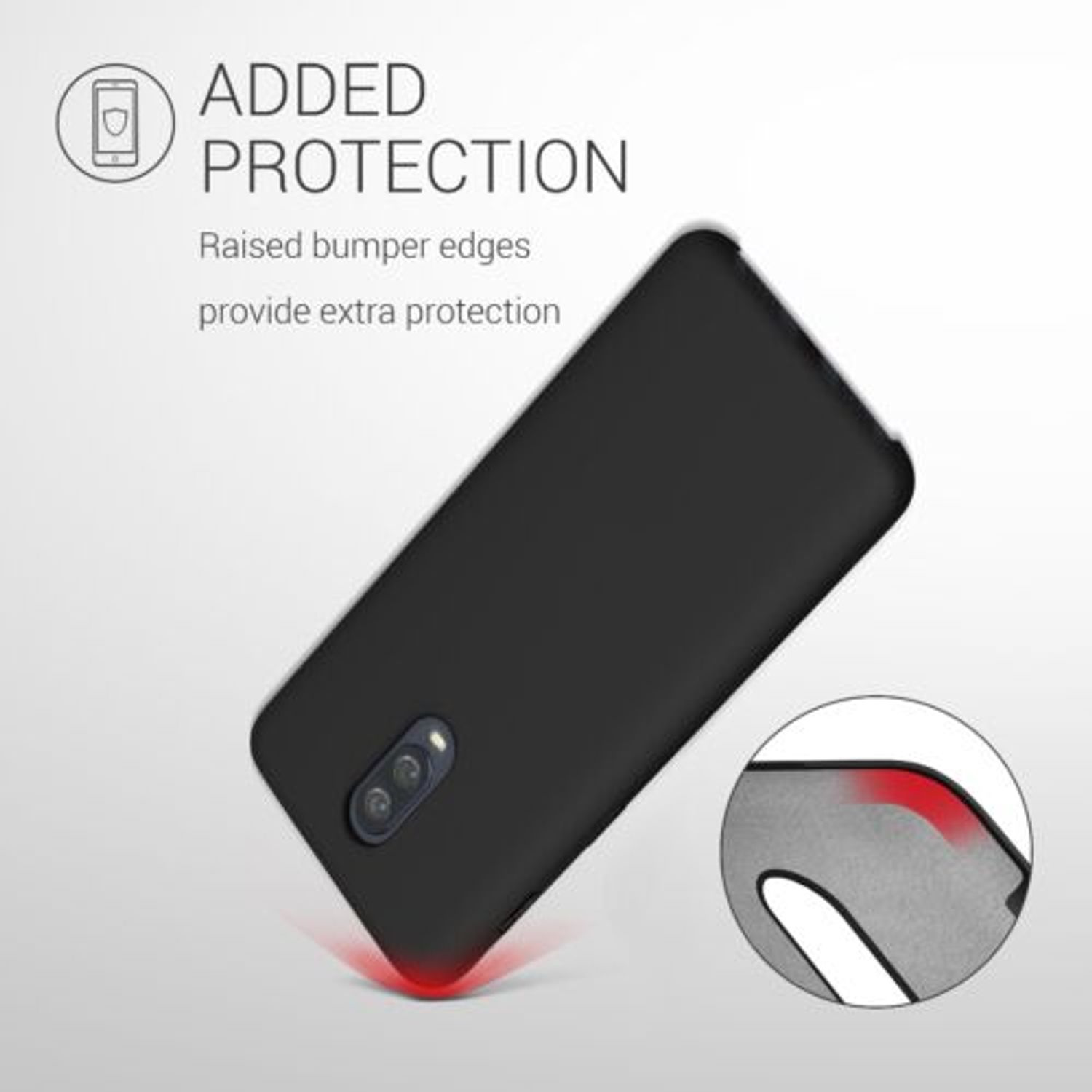 Husa pentru OnePlus 6T, Silicon, Negru, 46316.01 fotografia produsului View 3 L