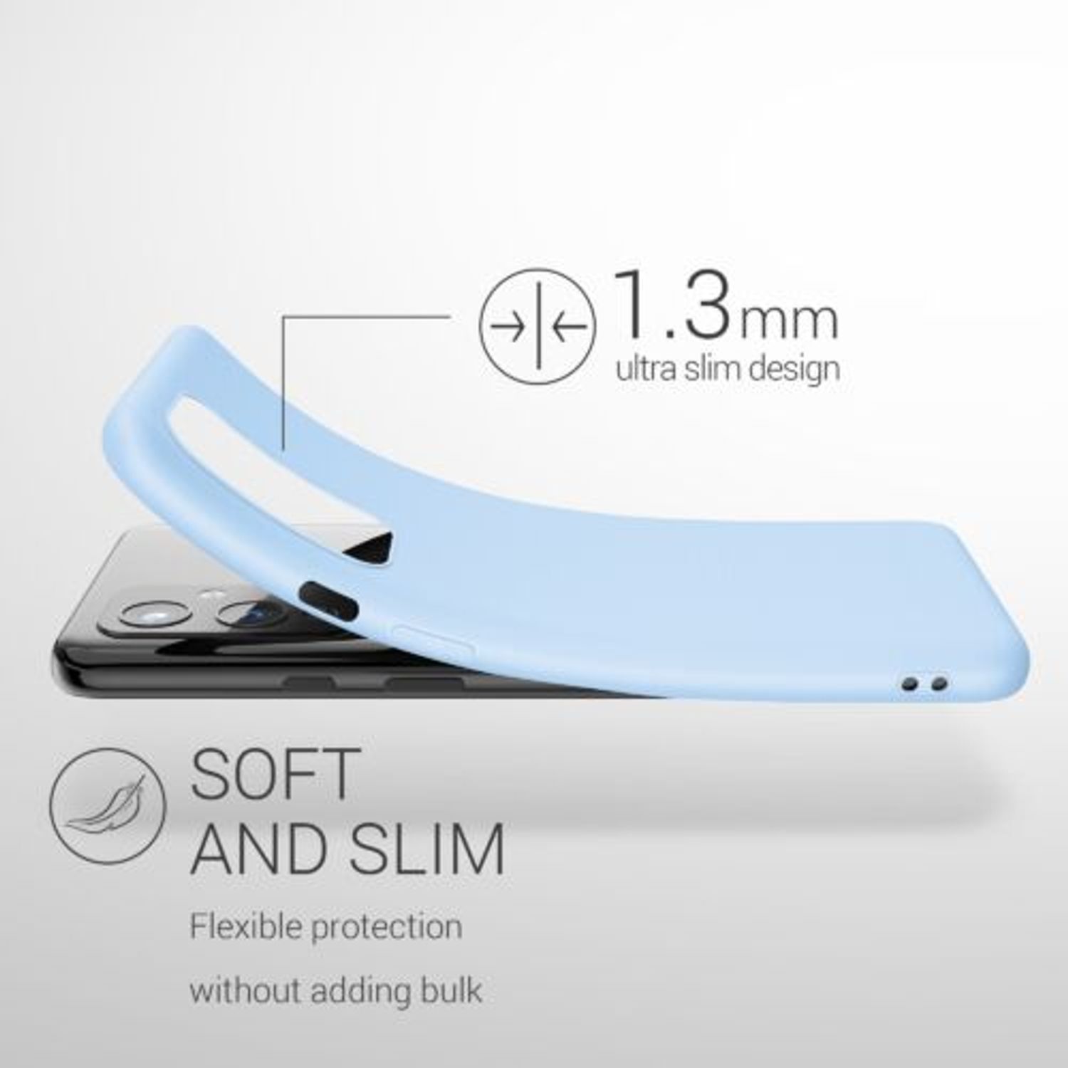 Husa pentru OnePlus 9, Silicon, Albastru, 55726.58 fotografia produsului View 3 L