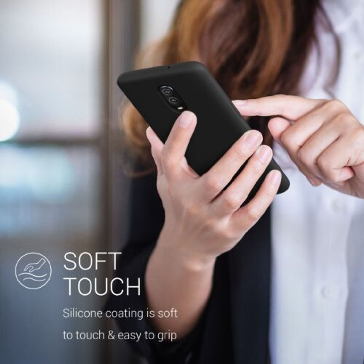 Husa pentru OnePlus 6T, Silicon, Negru, 46316.01 fotografia produsului View 5 L