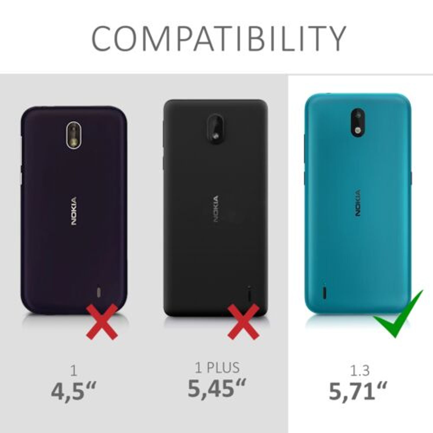 Husa pentru Nokia 1.3, Silicon, Verde, 52537.50 fotografia produsului View 6 L