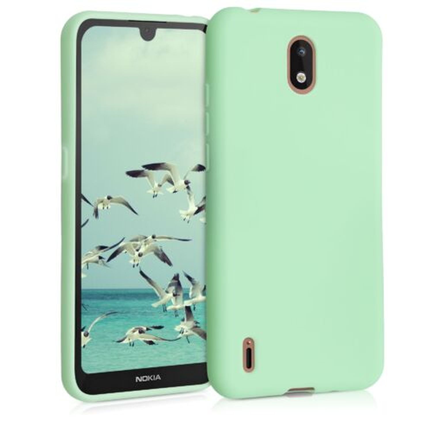 Husa pentru Nokia 1.3, Silicon, Verde, 52537.50 fotografia produsului