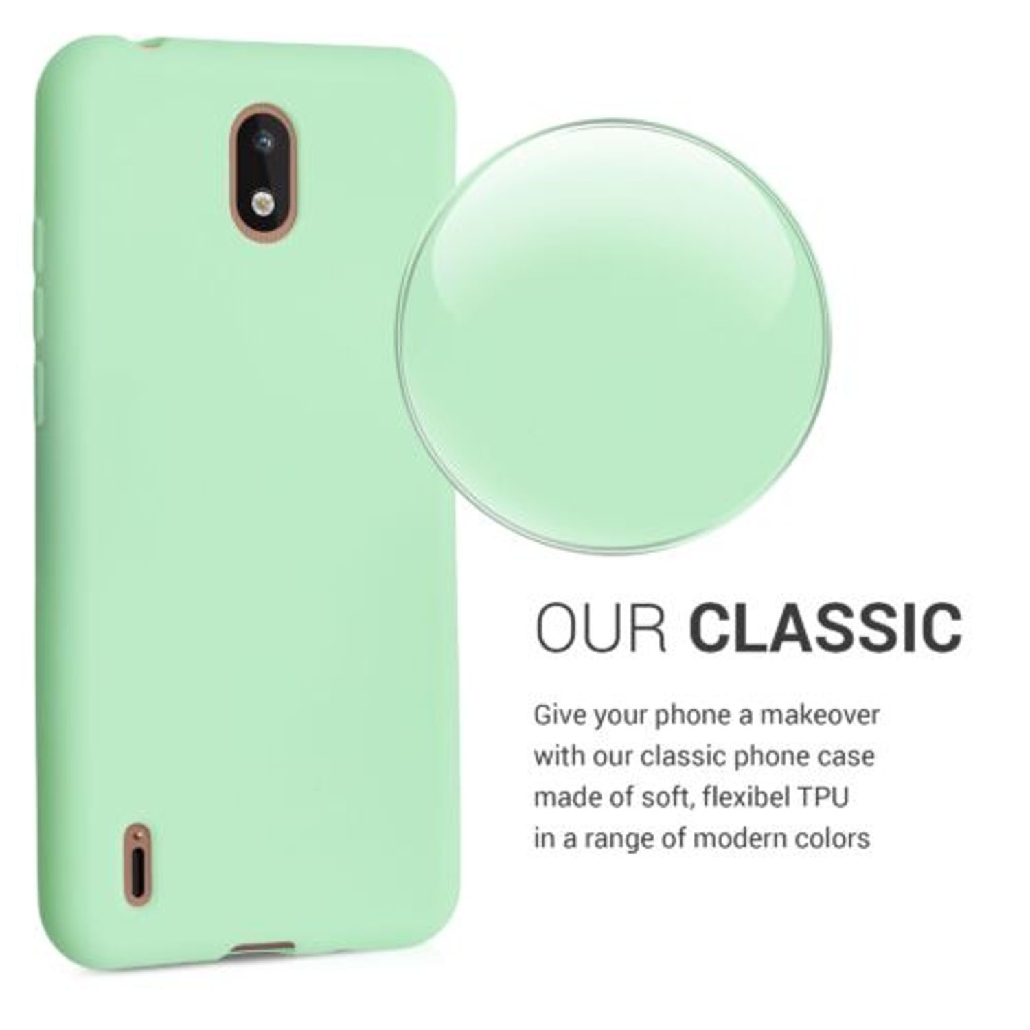 Husa pentru Nokia 1.3, Silicon, Verde, 52537.50 fotografia produsului View 4 L