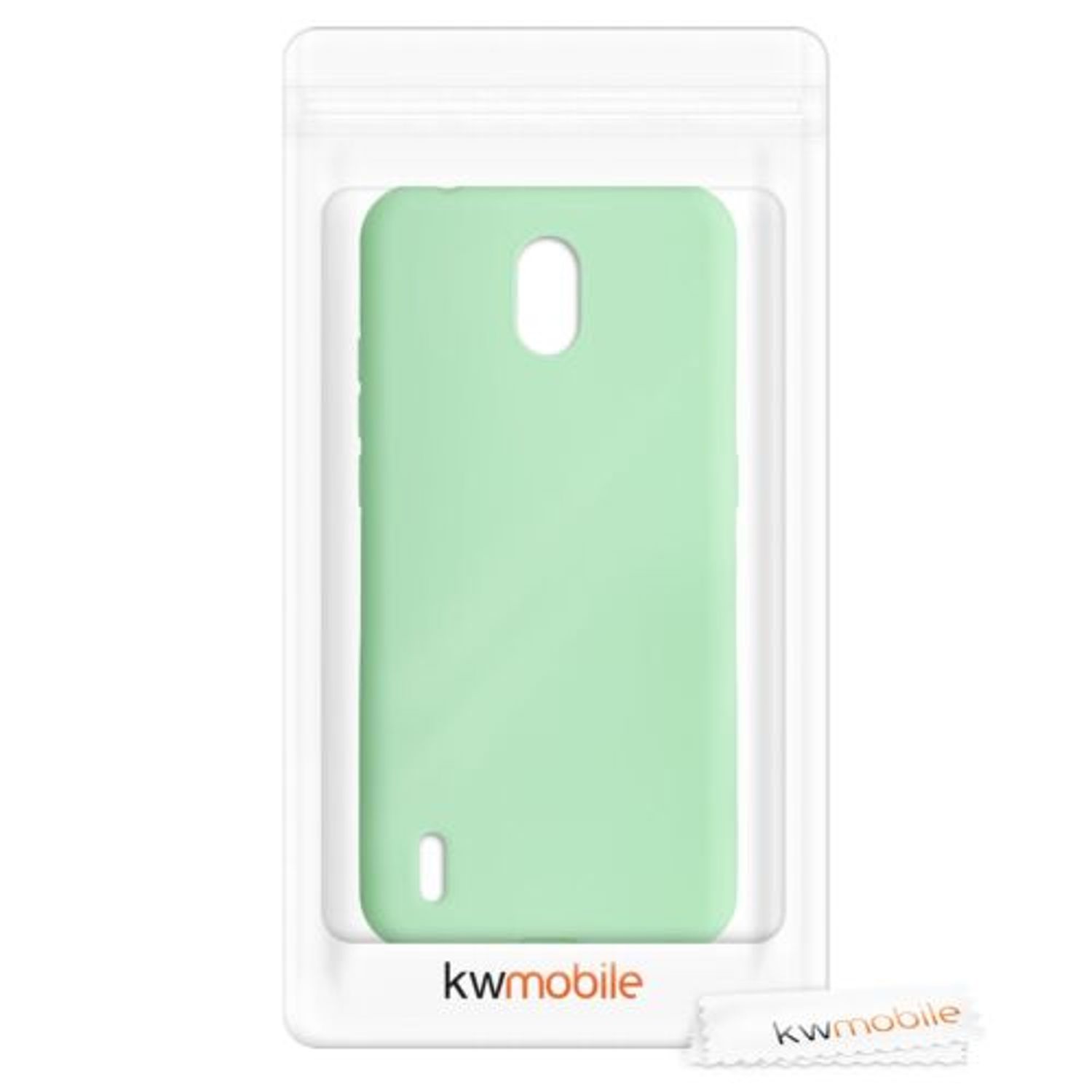 Husa pentru Nokia 1.3, Silicon, Verde, 52537.50 fotografia produsului View 7 L
