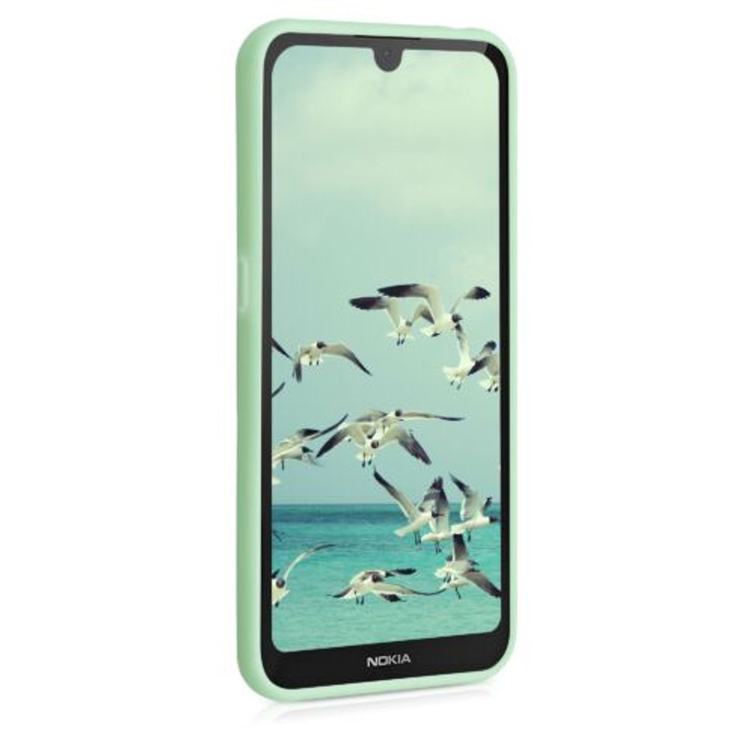 Husa pentru Nokia 1.3, Silicon, Verde, 52537.50 fotografia produsului View 3 L
