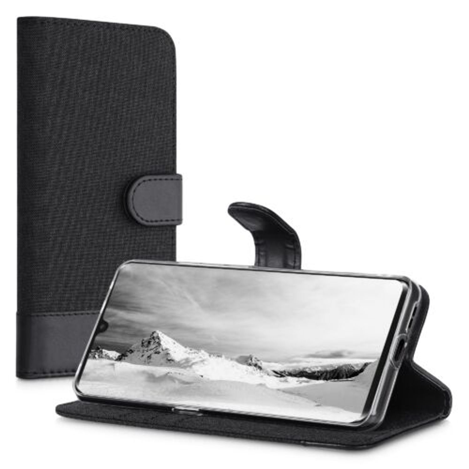 Husa pentru TCL 10 Pro, Textil, Negru, 53512.73 fotografia produsului View 7 L