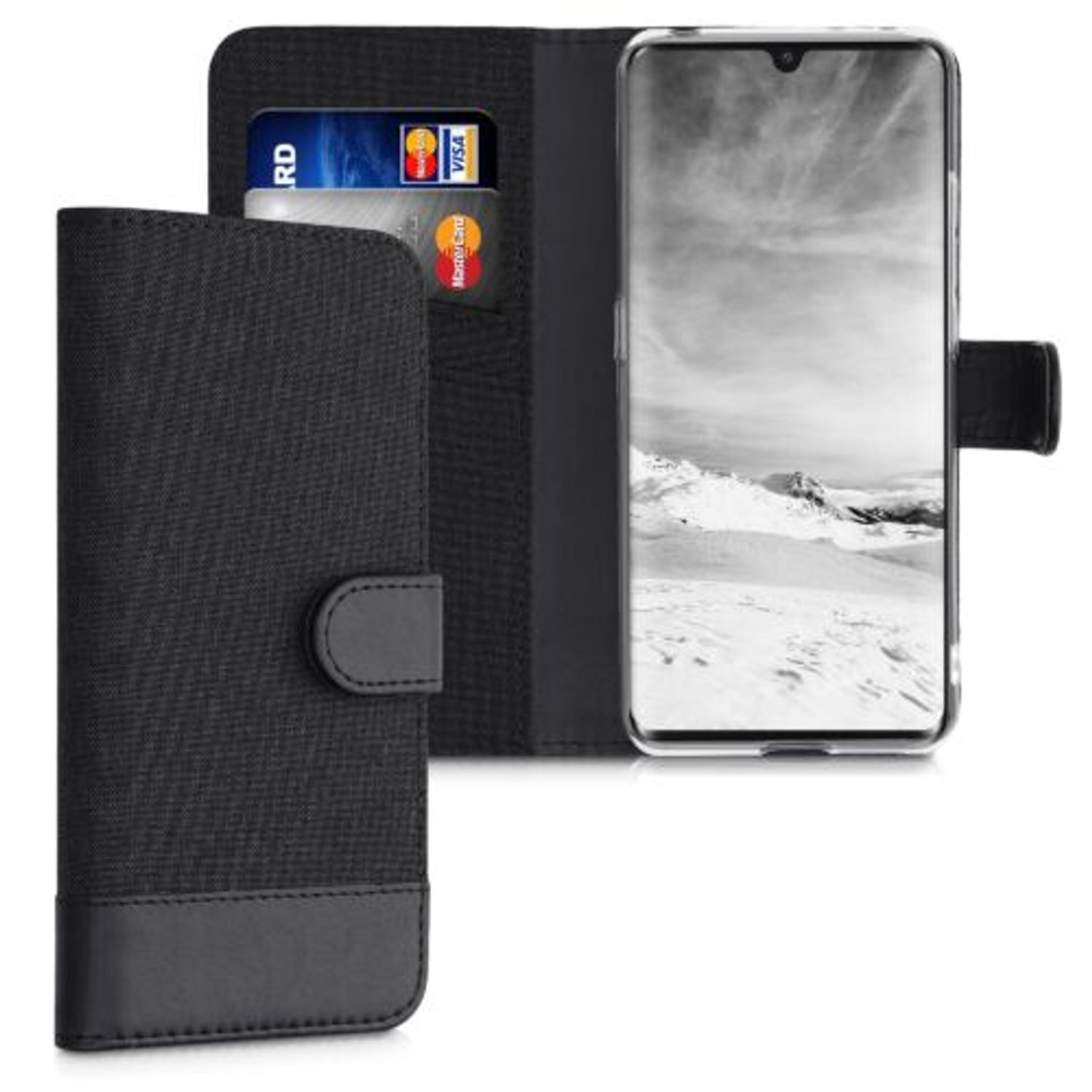 Husa pentru TCL 10 Pro, Textil, Negru, 53512.73 fotografia produsului