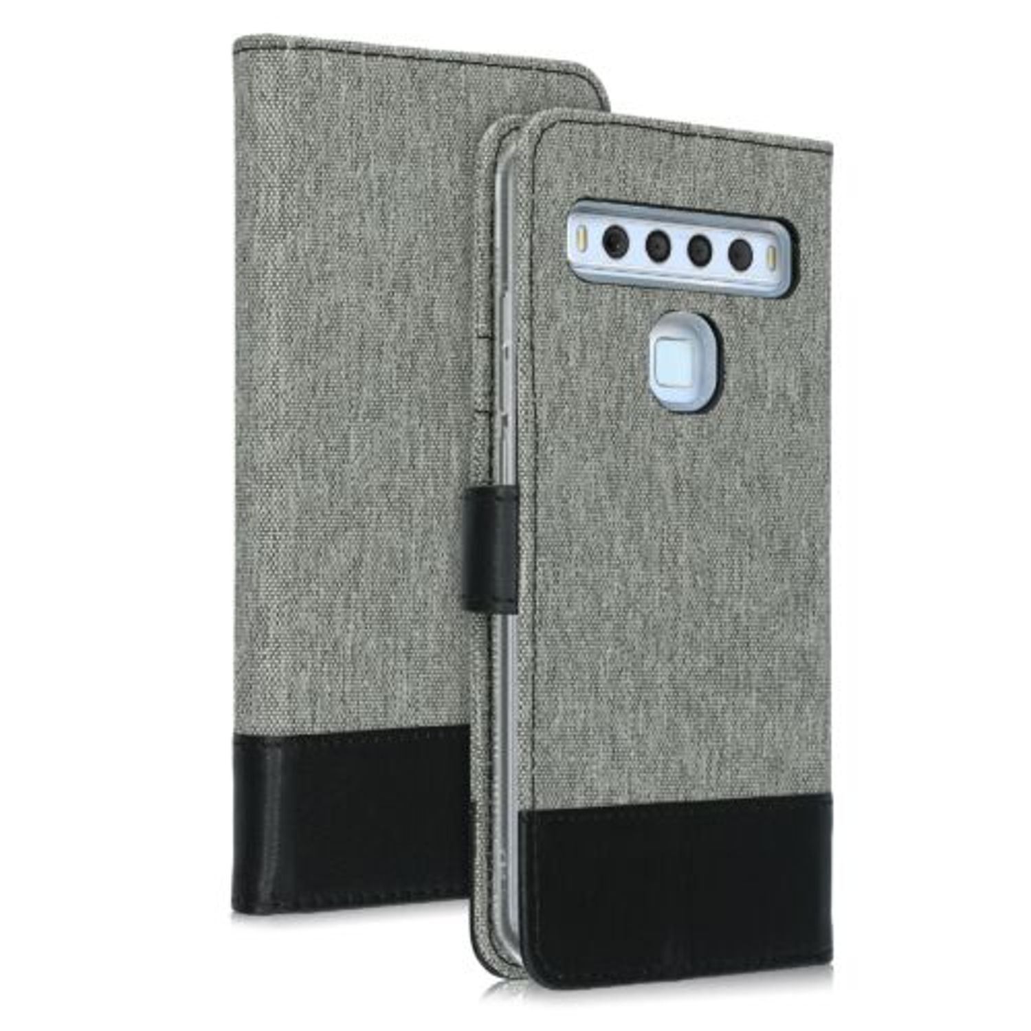 Husa pentru TCL 10L, Textil, Gri, 53509.22 fotografia produsului View 4 L