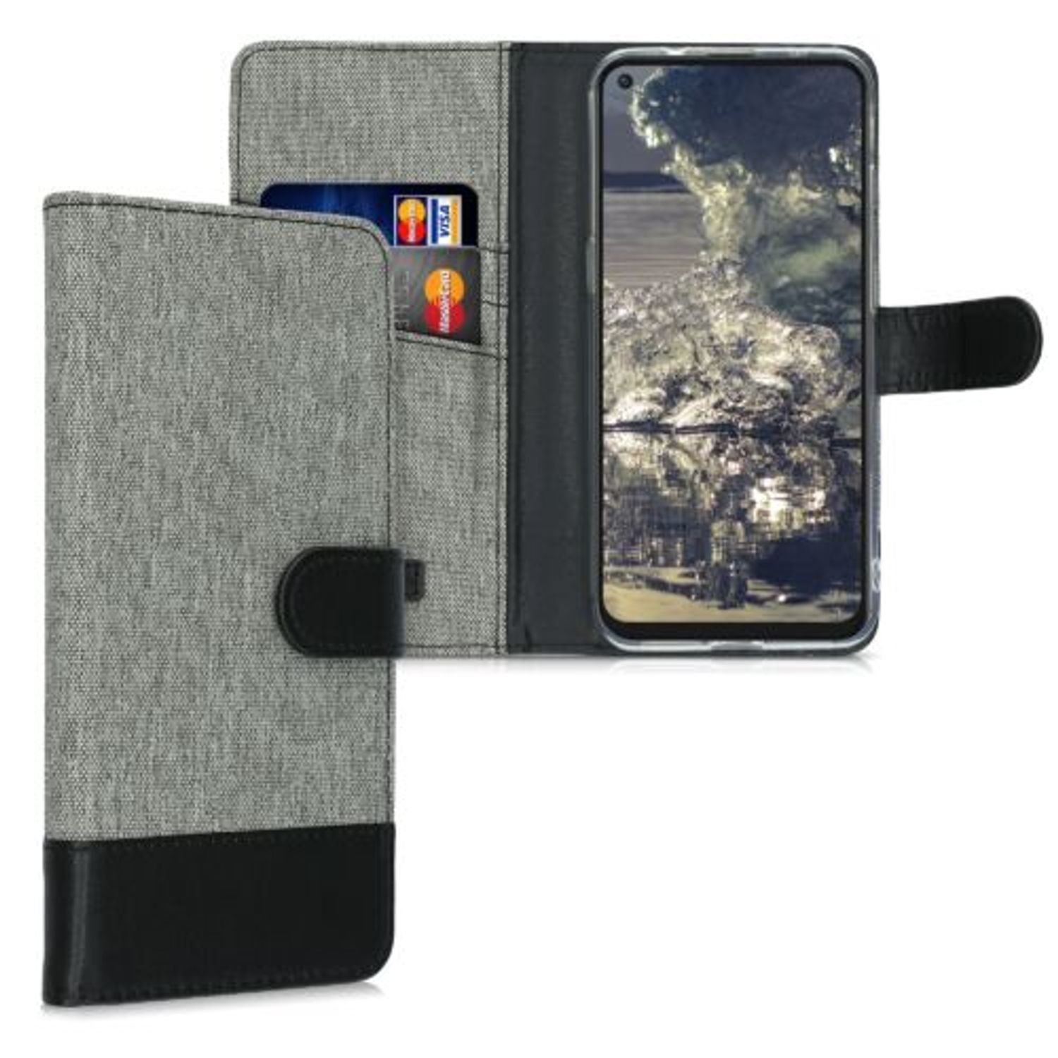 Husa pentru TCL 10L, Textil, Gri, 53509.22 fotografia produsului