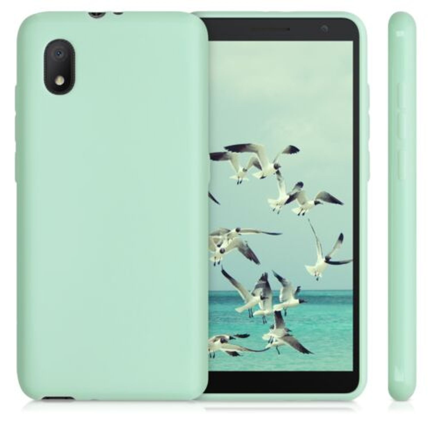 Husa pentru Alcatel 1B (2020), Silicon, Verde, 51516.50 fotografia produsului View 2 L