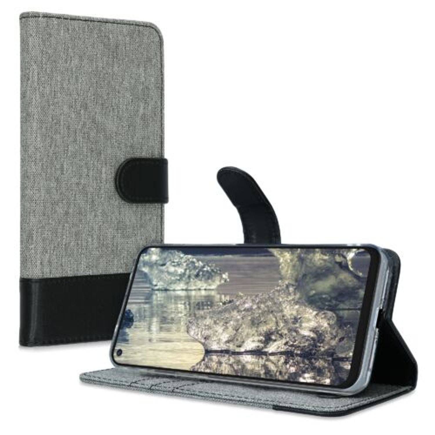 Husa pentru TCL 10L, Textil, Gri, 53509.22 fotografia produsului View 2 L