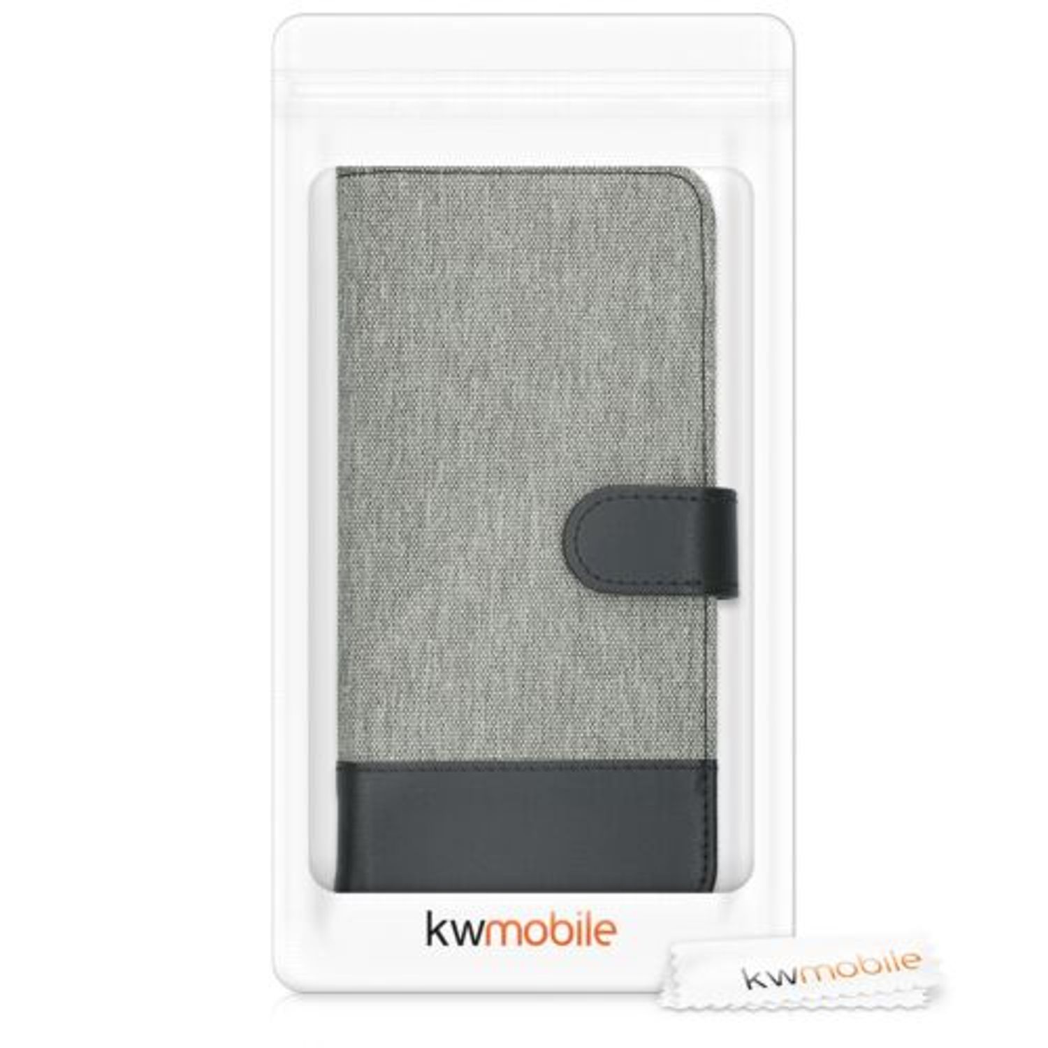 Husa pentru TCL 10L, Textil, Gri, 53509.22 fotografia produsului View 7 L
