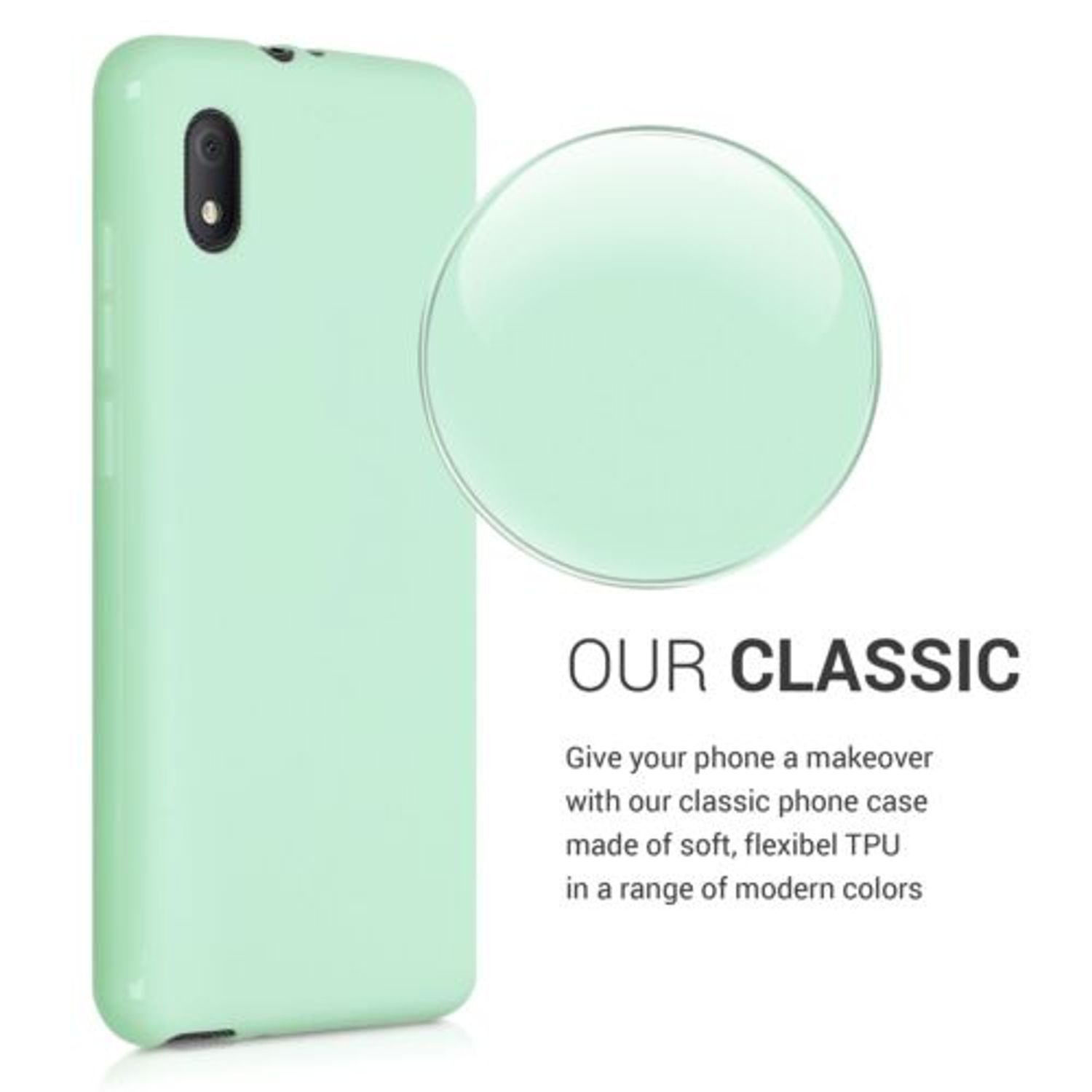 Husa pentru Alcatel 1B (2020), Silicon, Verde, 51516.50 fotografia produsului View 5 L