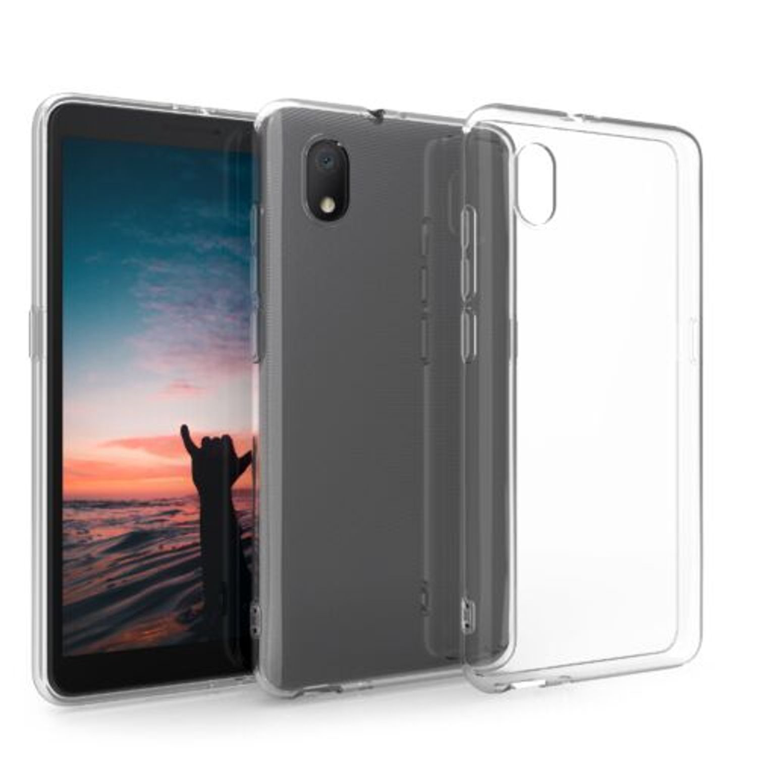Husa pentru Alcatel 1B (2020), Silicon, Transparent, 54748.03 fotografia produsului View 2 L